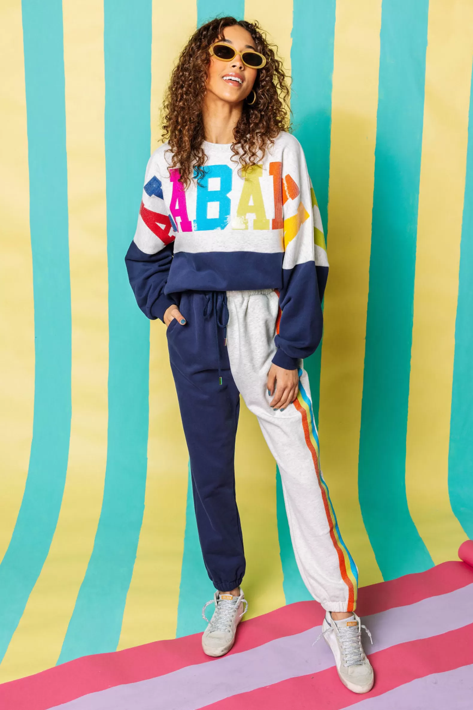 Queen of Sparkles Sets | Sweatshirts<Alabama Queen Colorblock Sweatshirt Multi