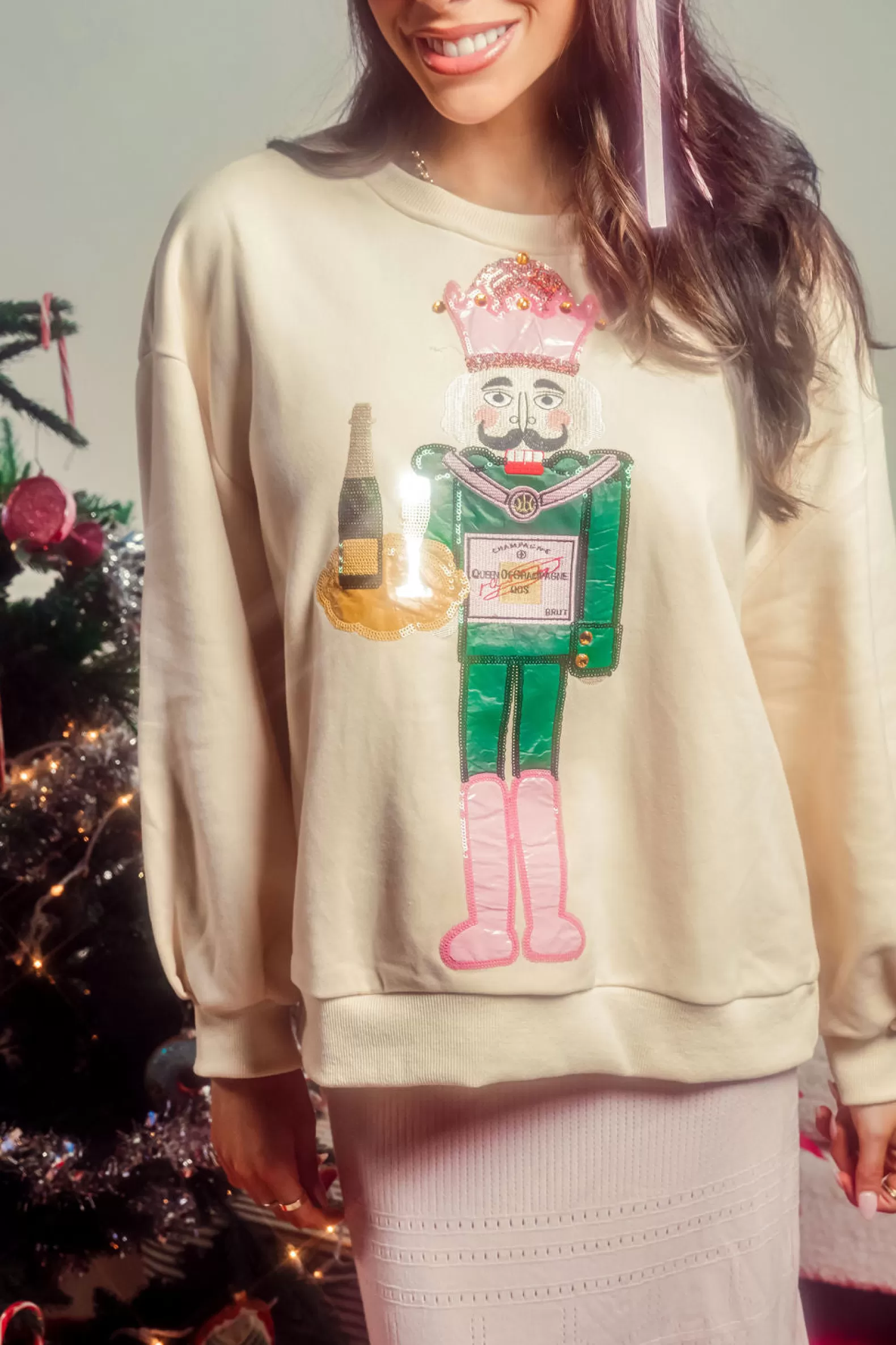 Queen of Sparkles Sweatshirts<Nutcracker Server Sweatshirt Beige