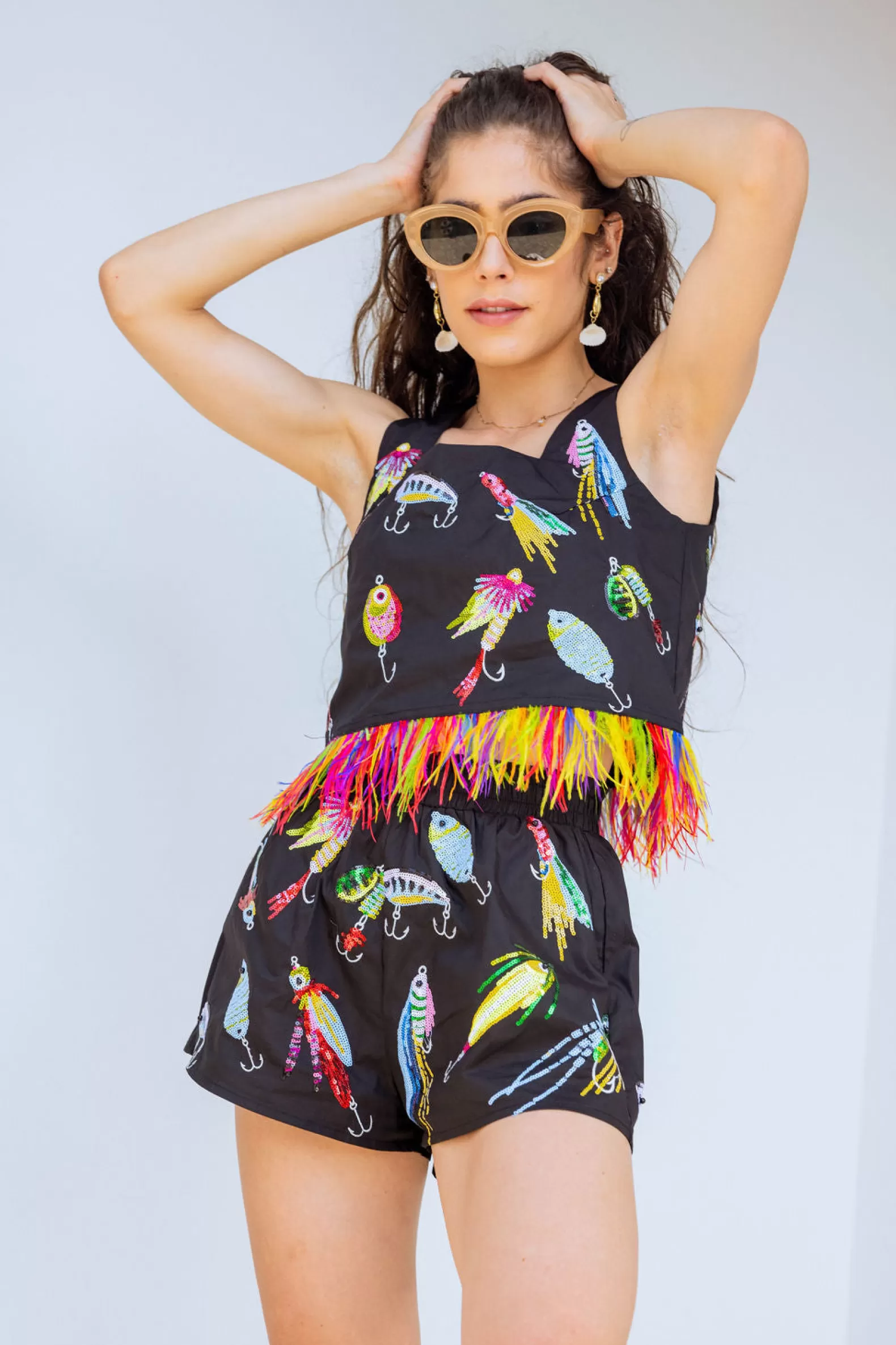 Queen of Sparkles Shorts | Sets<Fish Tackle Short Black