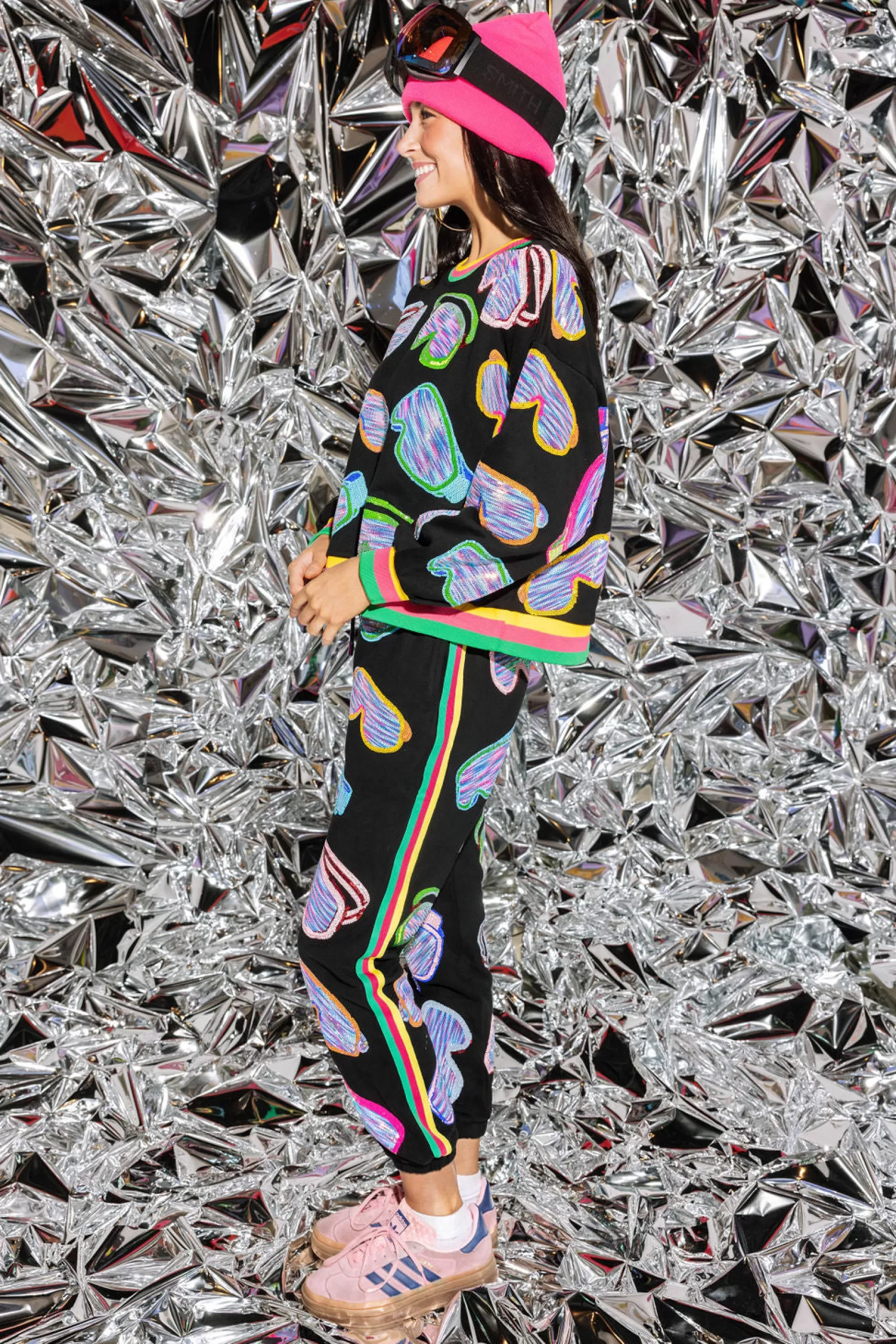 Queen of Sparkles Pants<Multi Ski Goggle Sport Stripe Jogger Black