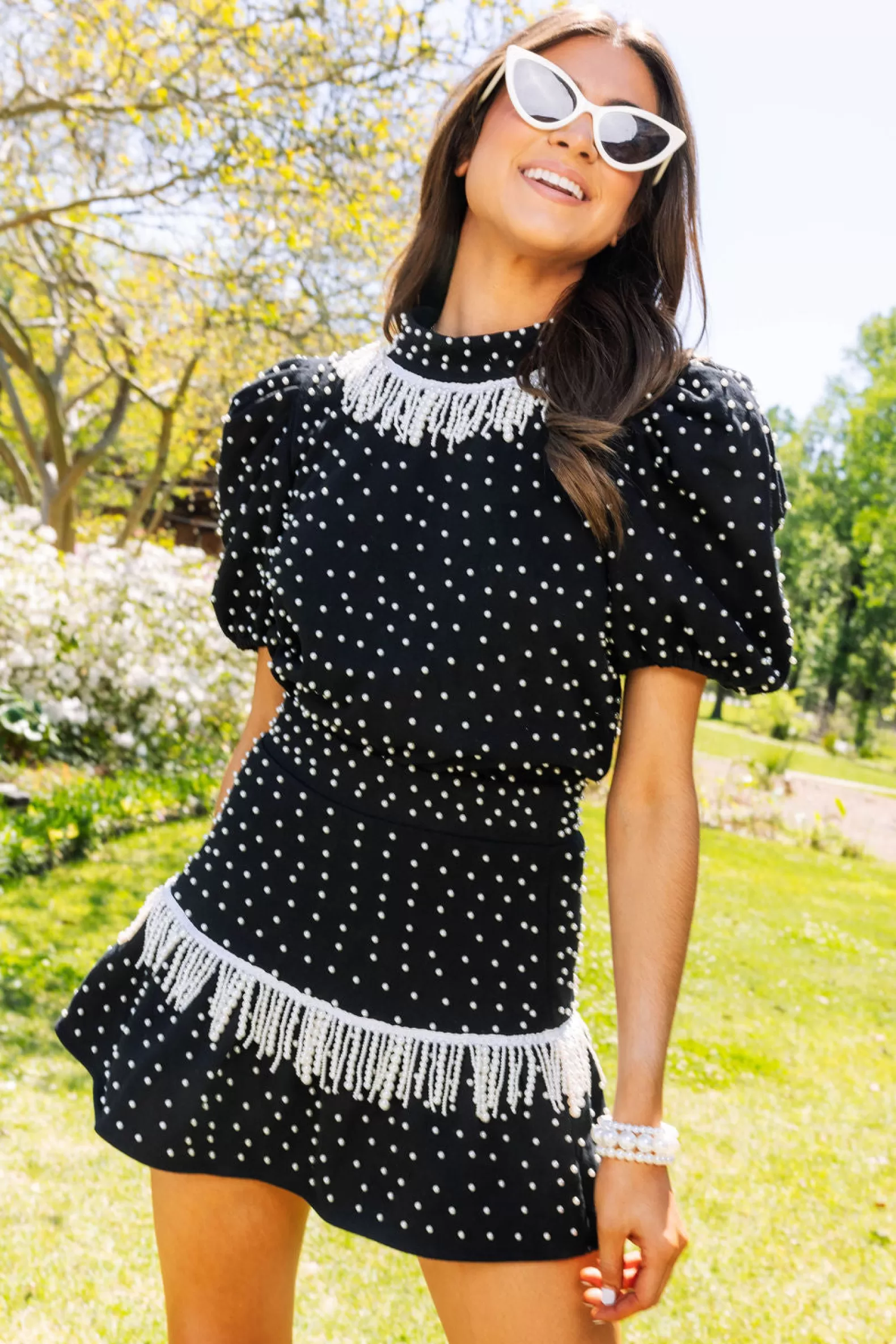 Queen of Sparkles Skirts<Black Pearl Flounce Skirt