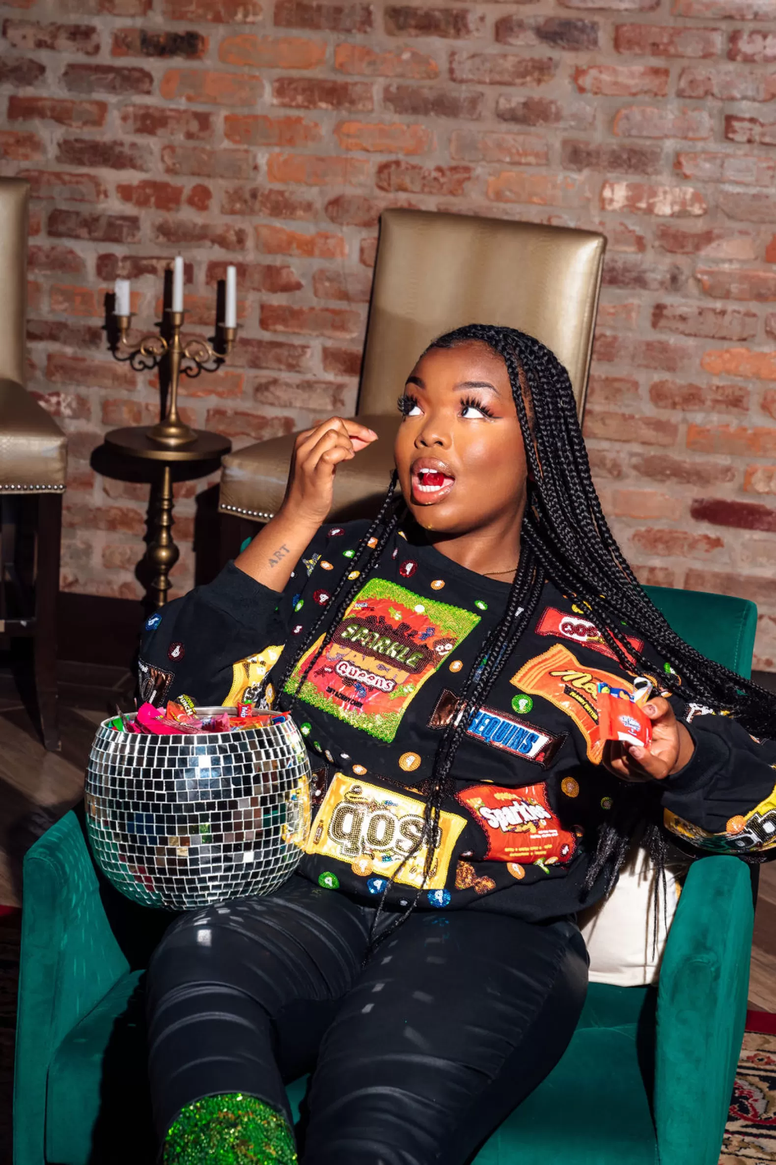 Queen of Sparkles Sweatshirts<Queen of Candy Sweatshirt Black