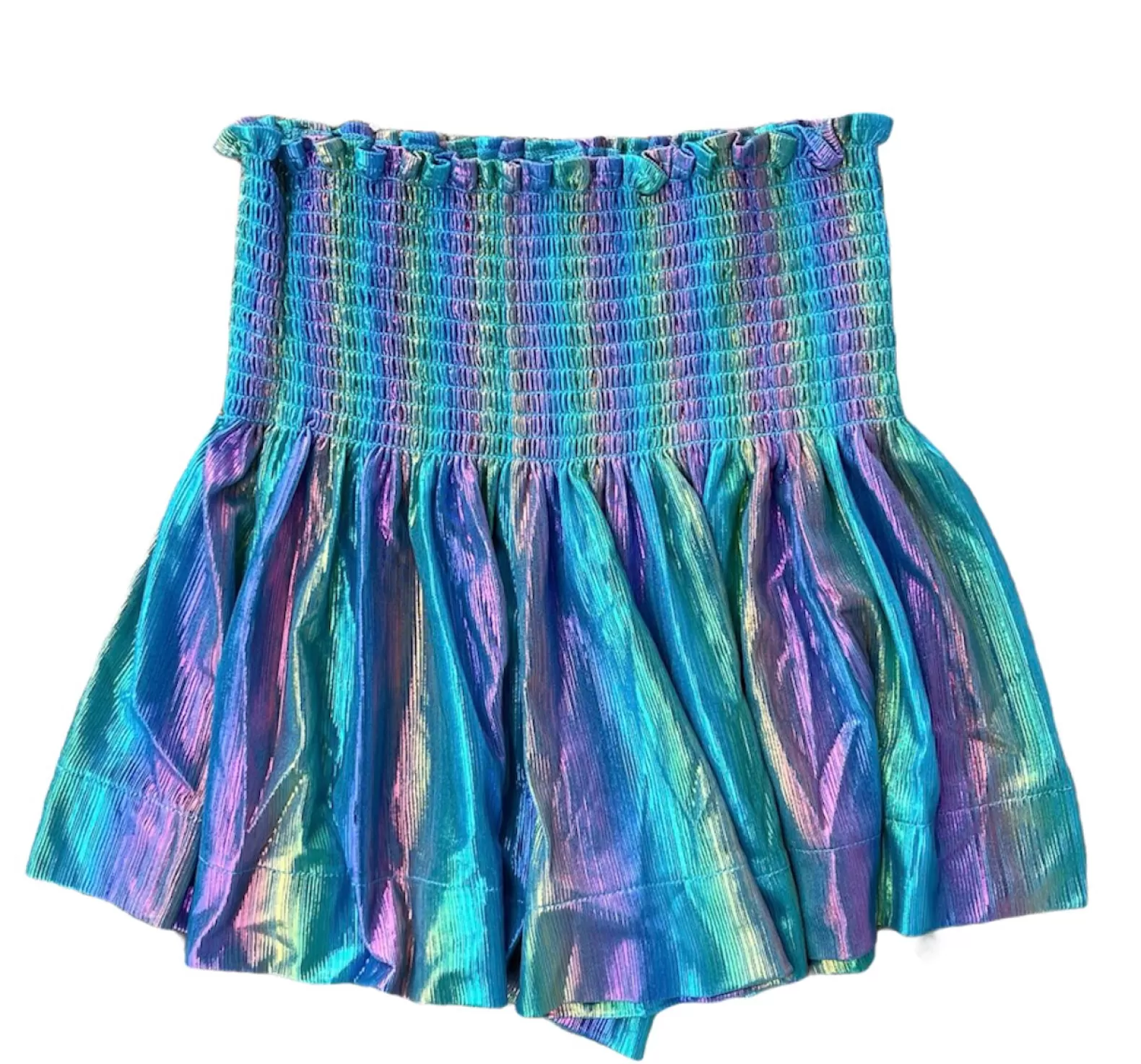 Queen of Sparkles Shorts<Blue Rainbow Pebble Swing Shorts Blue/Rainbow