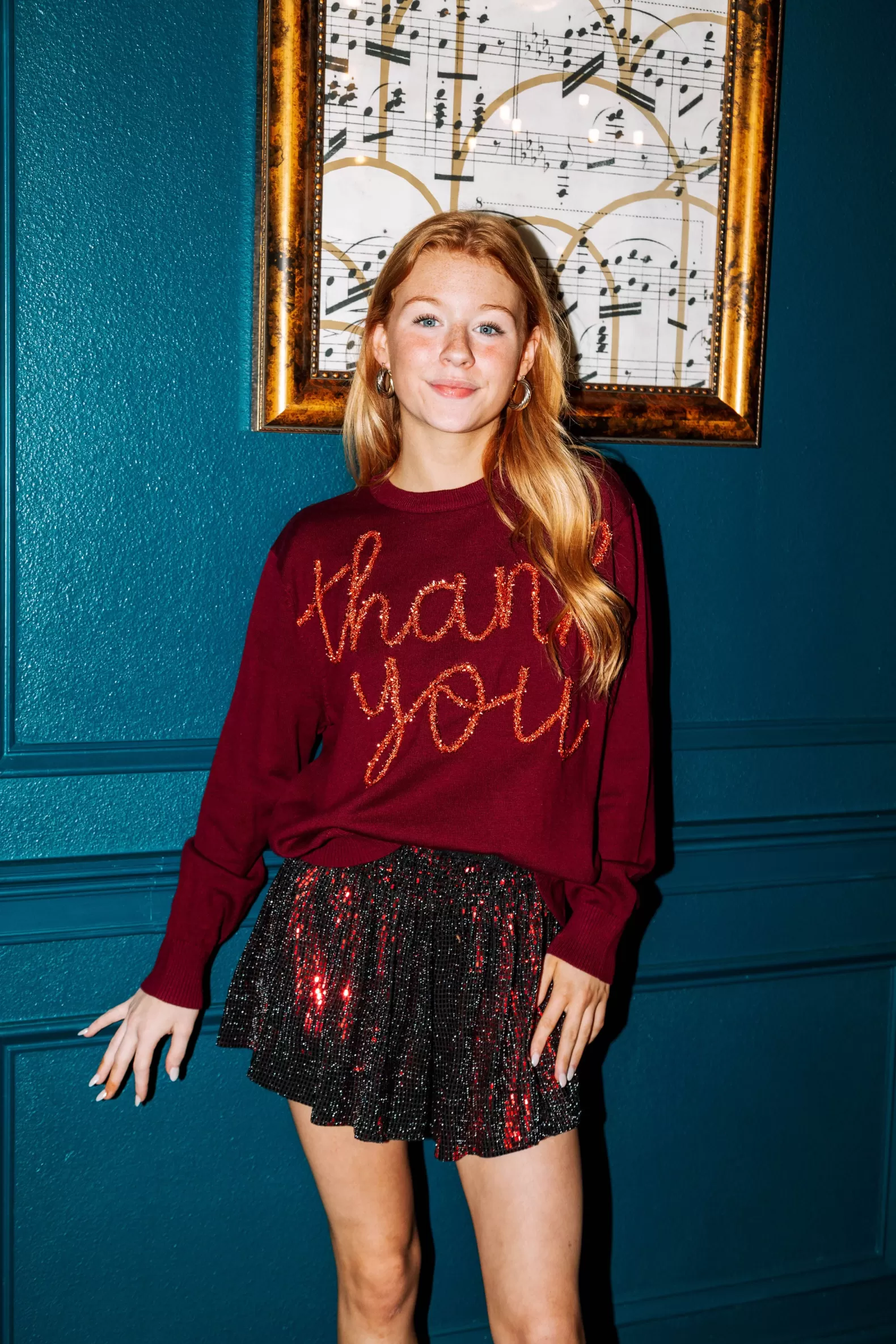 Queen of Sparkles Shorts<Dark Red Disco Swing Shorts