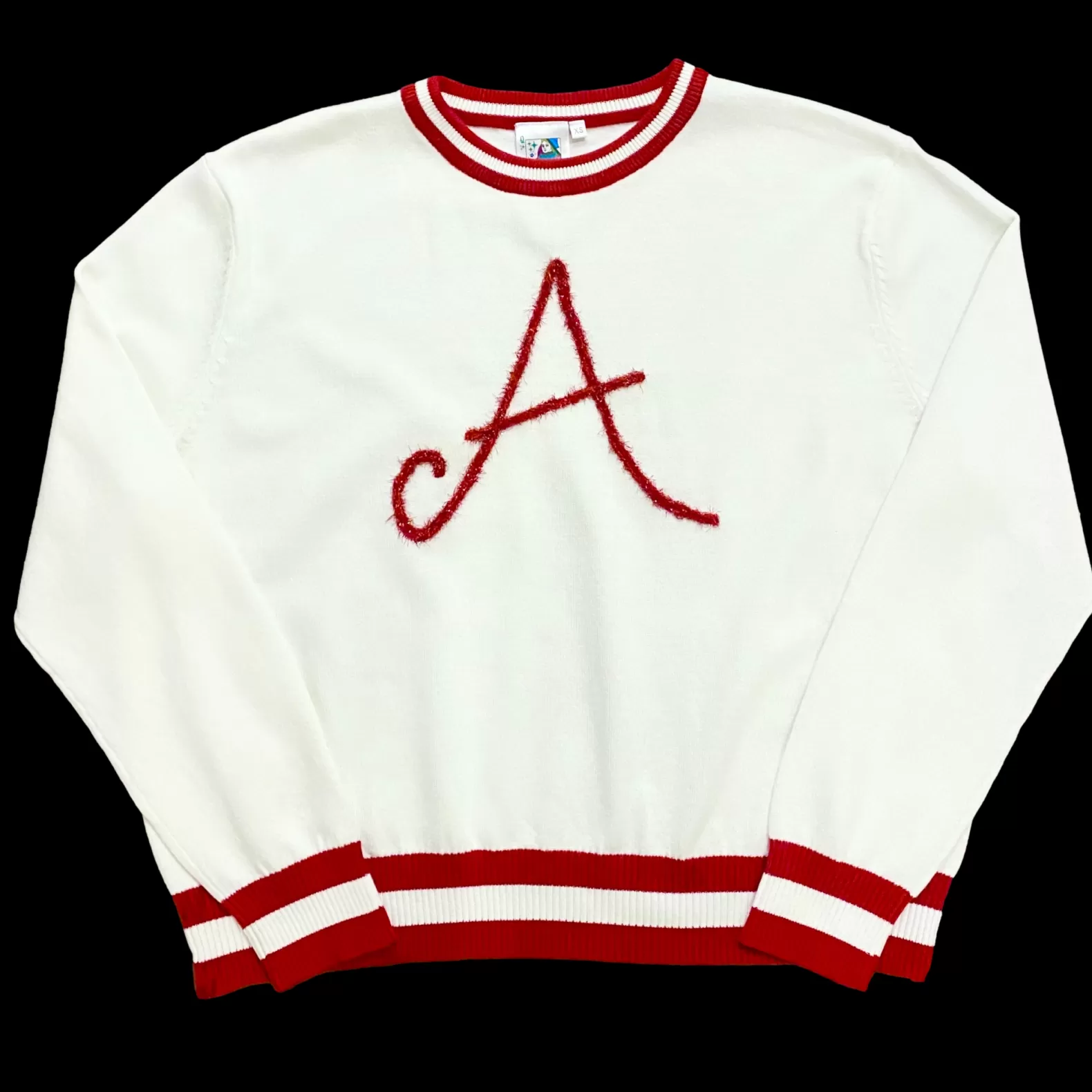 Queen of Sparkles Sweaters<Glitter Script "A" LS Sweater