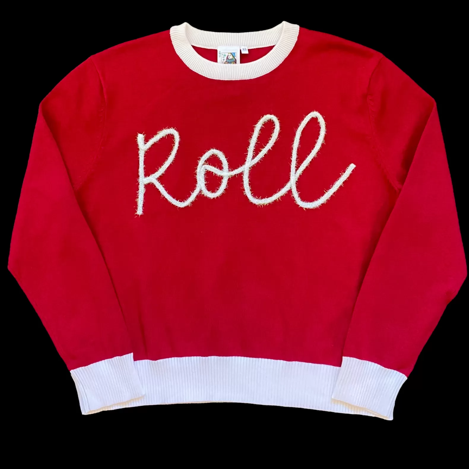 Queen of Sparkles Sweaters<Glitter Script "Roll" Long Sleeve Sweater - Licensed
