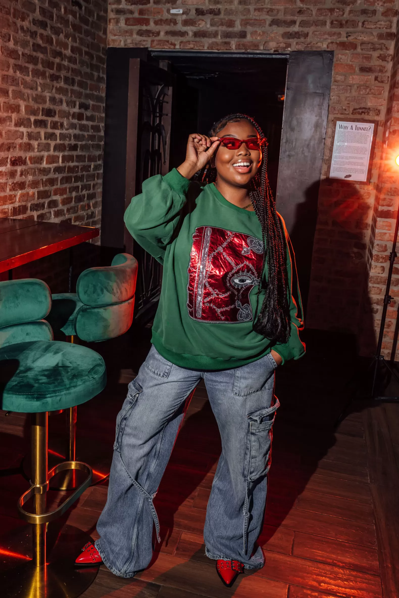 Queen of Sparkles Sweatshirts<'Boooooook' Sweatshirt Green