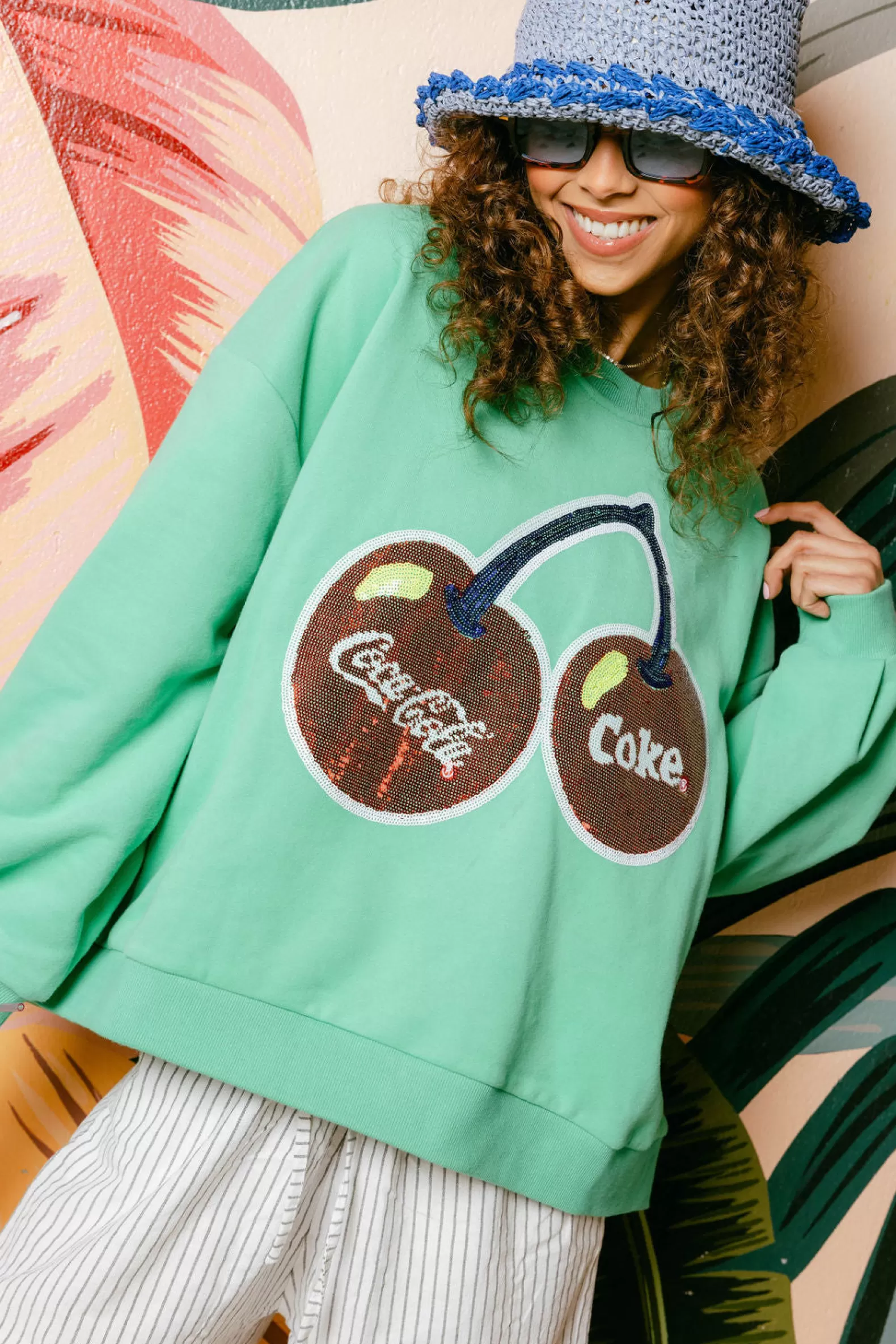 Queen of Sparkles Sweatshirts<Cherry Coca-Cola® Sweatshirt Green