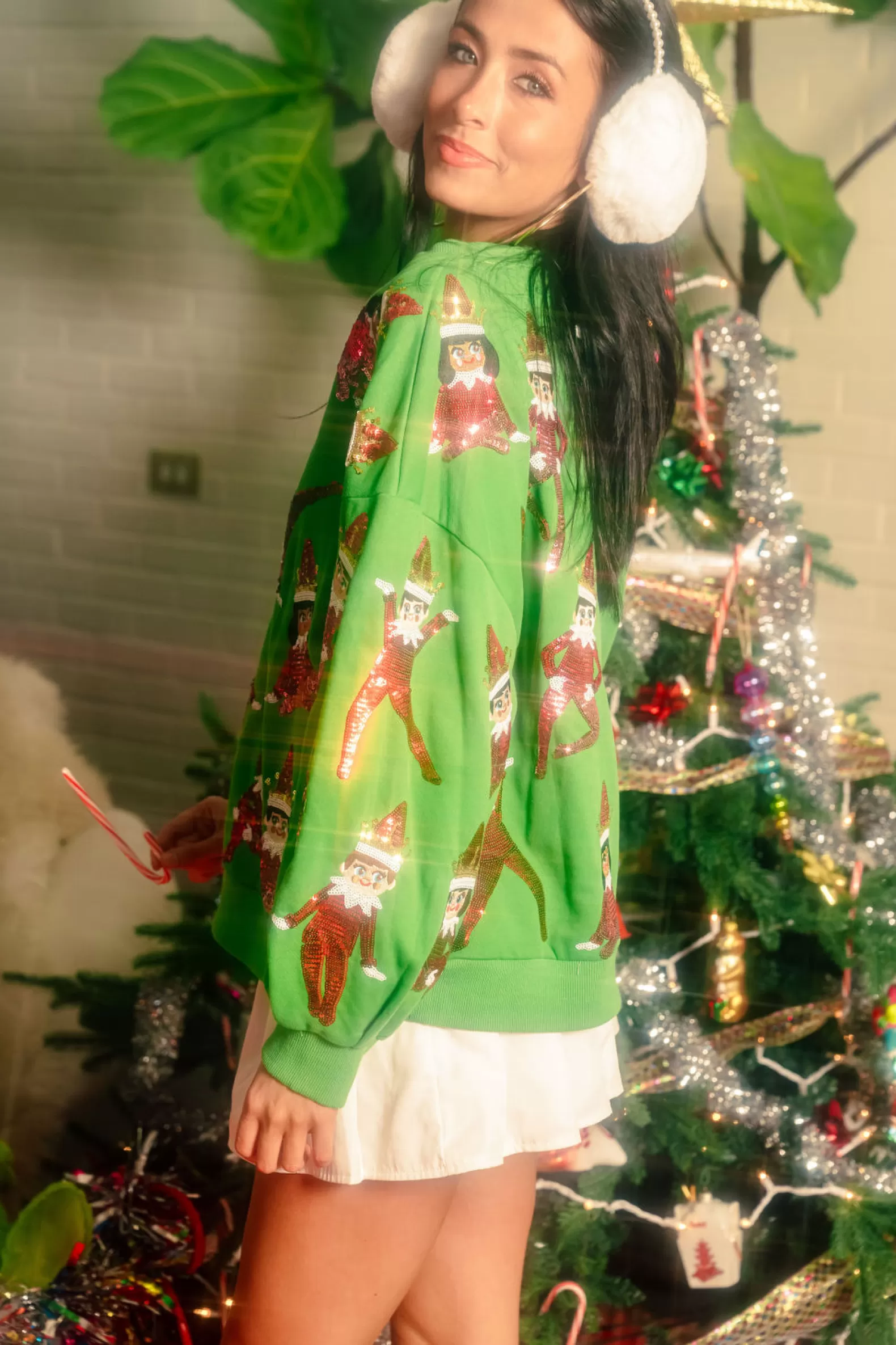 Queen of Sparkles Sweatshirts<Elf Sweatshirt Green
