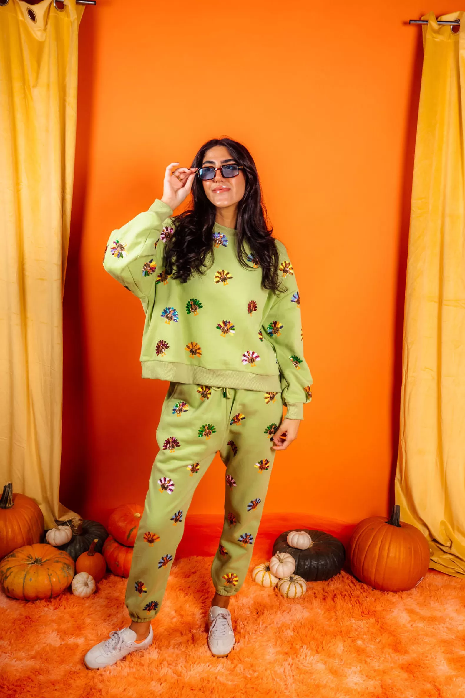 Queen of Sparkles Pants | Sets<Multi Turkey Jogger Green