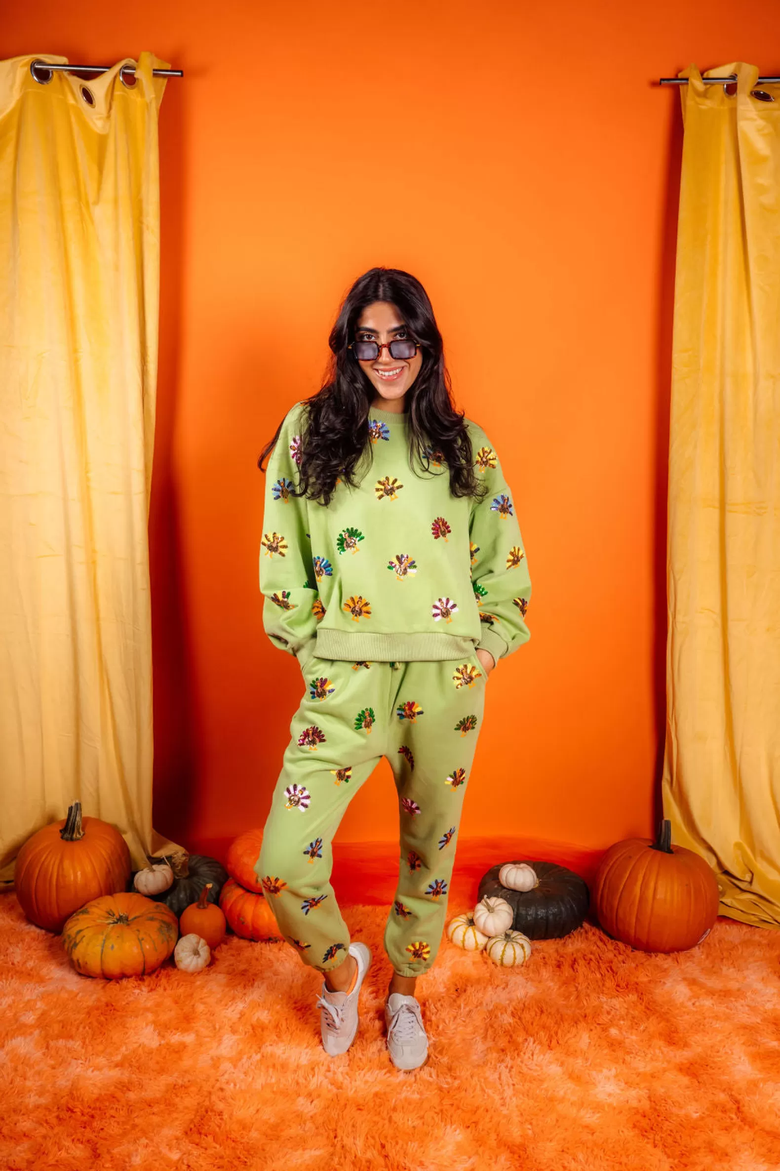 Queen of Sparkles Pants | Sets<Multi Turkey Jogger Green