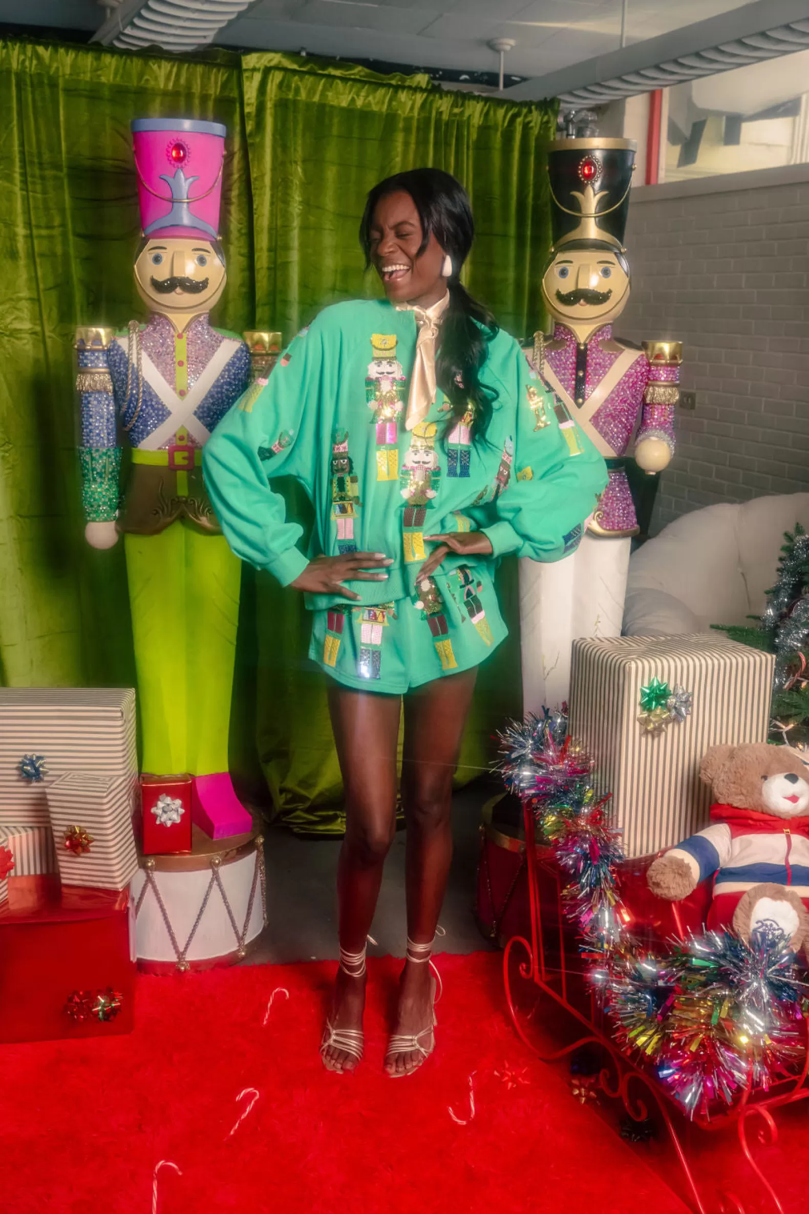 Queen of Sparkles Sets | Shorts<Nutcracker Band Shorts Green