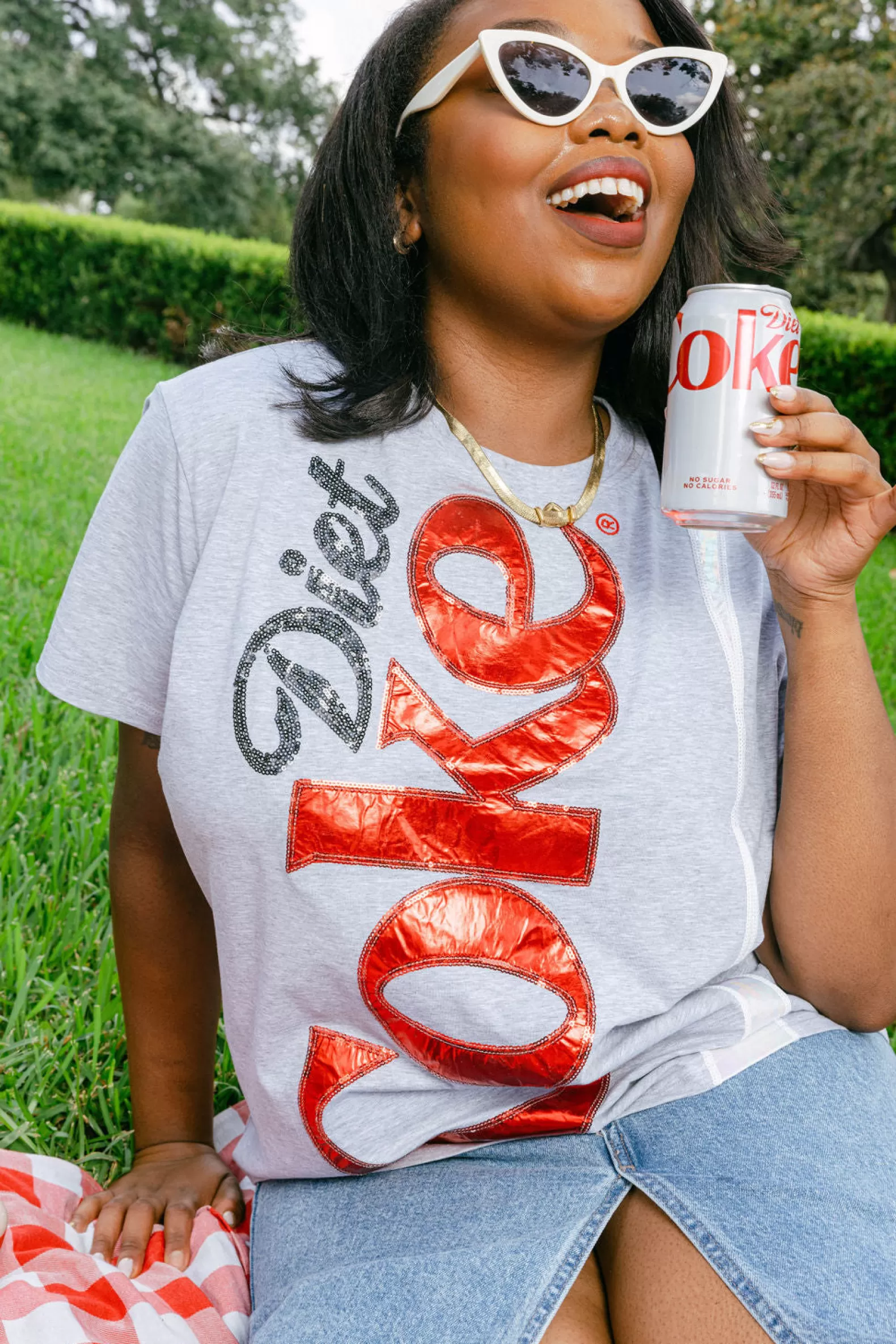 Queen of Sparkles Tees<Diet Coke® Logo Tee Grey