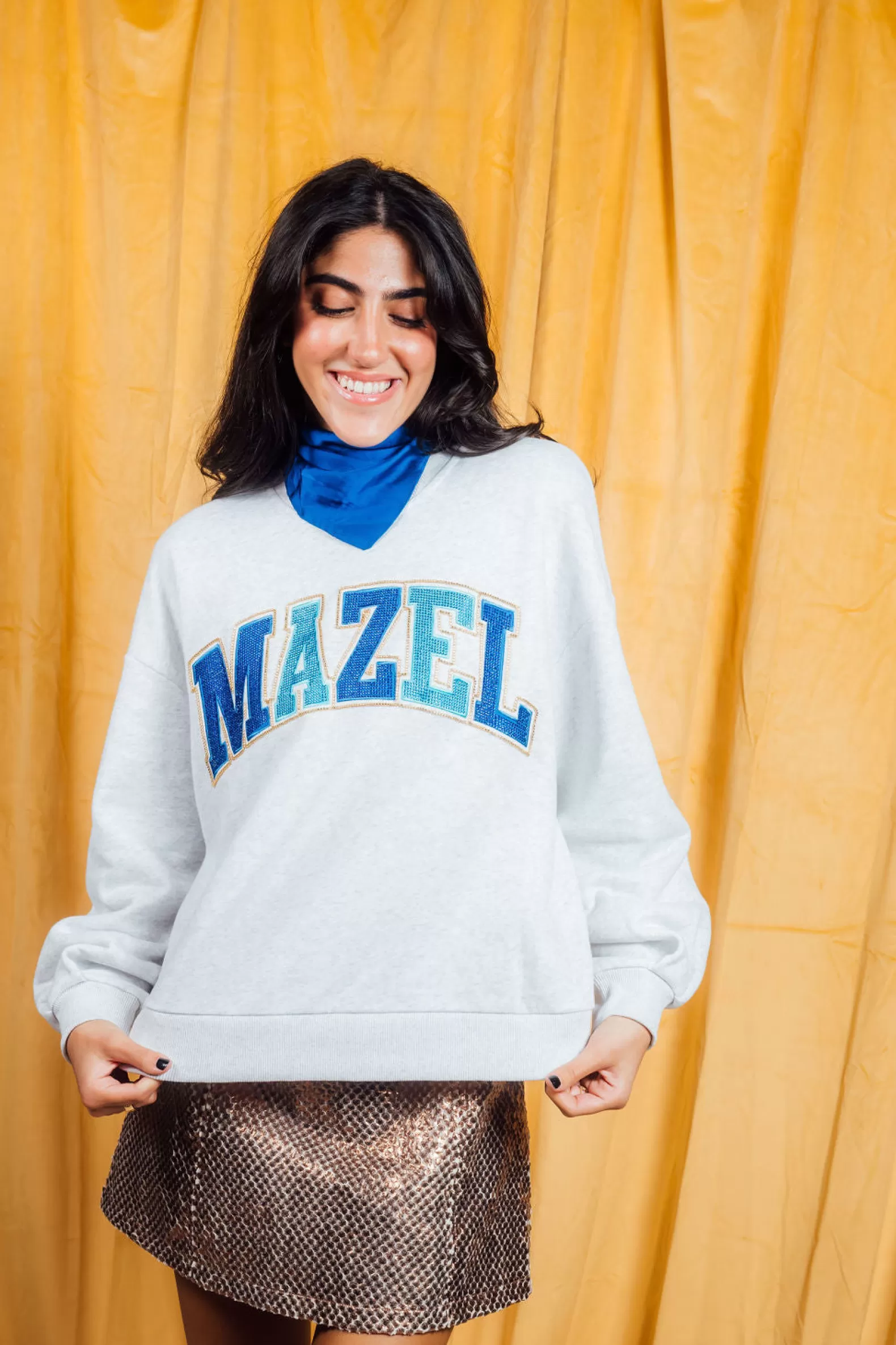 Queen of Sparkles Sweatshirts<Mazel Sweatshirt Grey