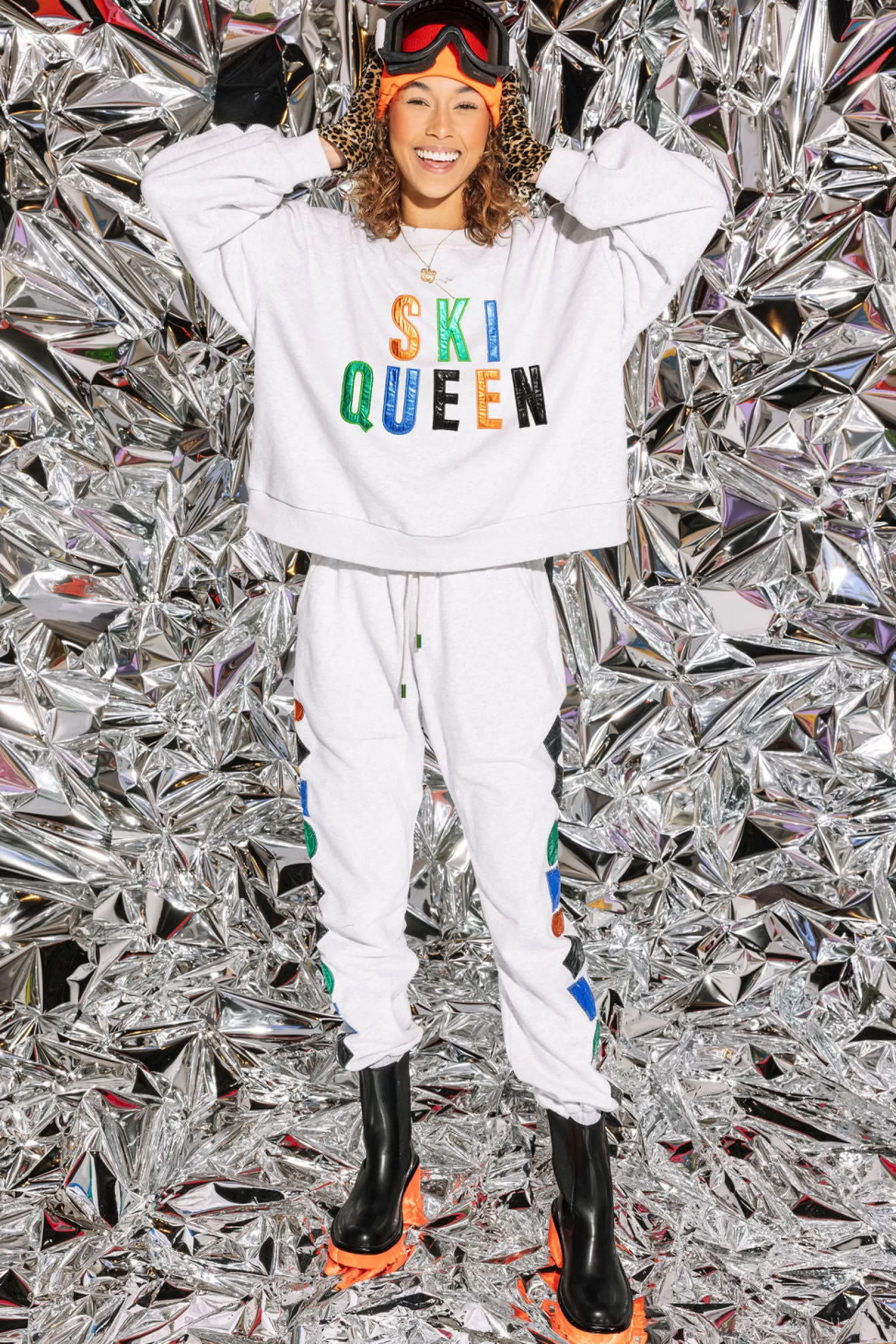Queen of Sparkles Sets | Sweatshirts<Ski Queen Symbol Sweatshirt Grey