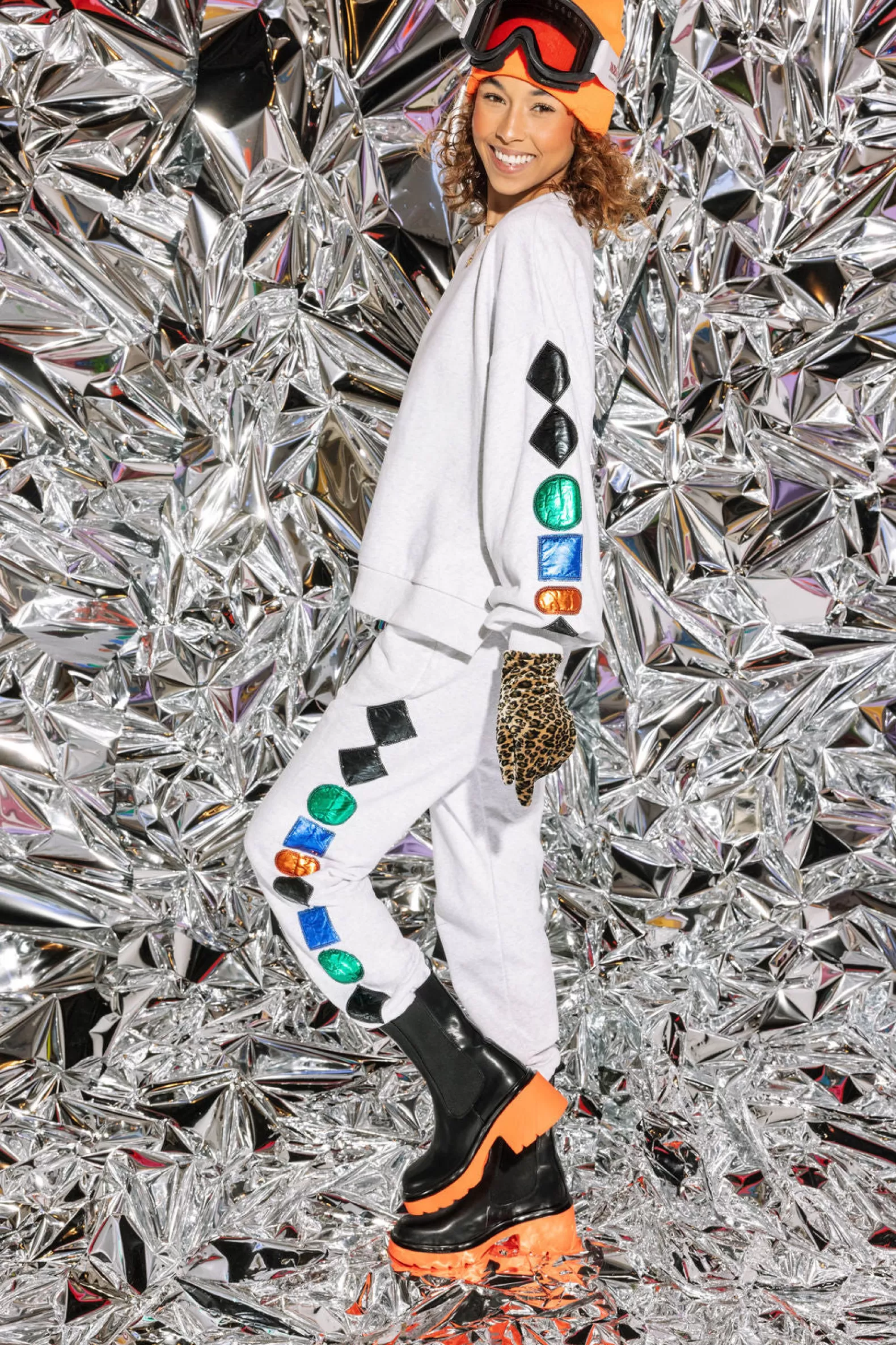 Queen of Sparkles Pants<Ski Symbol Joggers Grey