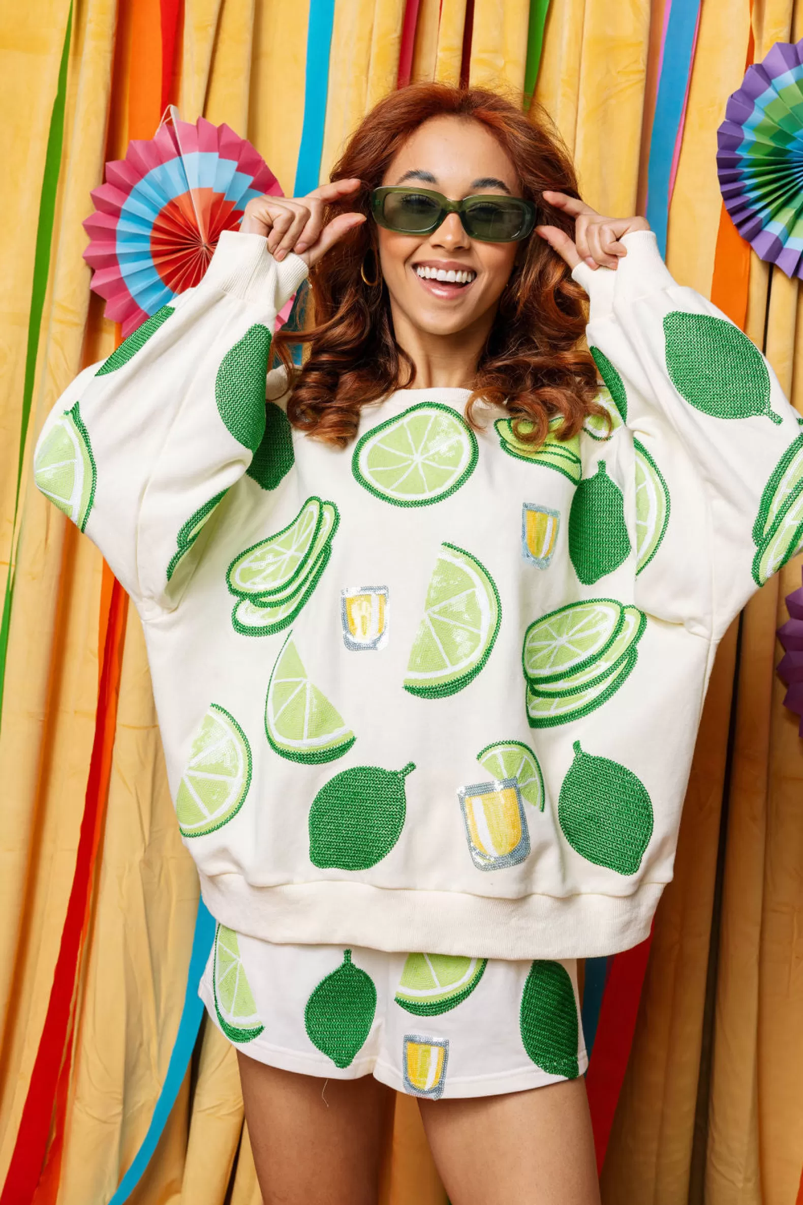 Queen of Sparkles Shorts | Sets<lime & Tequila Shot Short Ivory