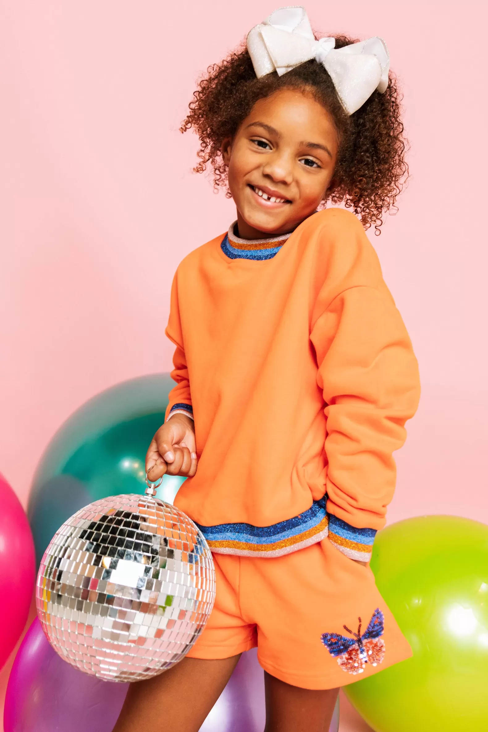 Queen of Sparkles Kids<Kids Butterfly Short Orange