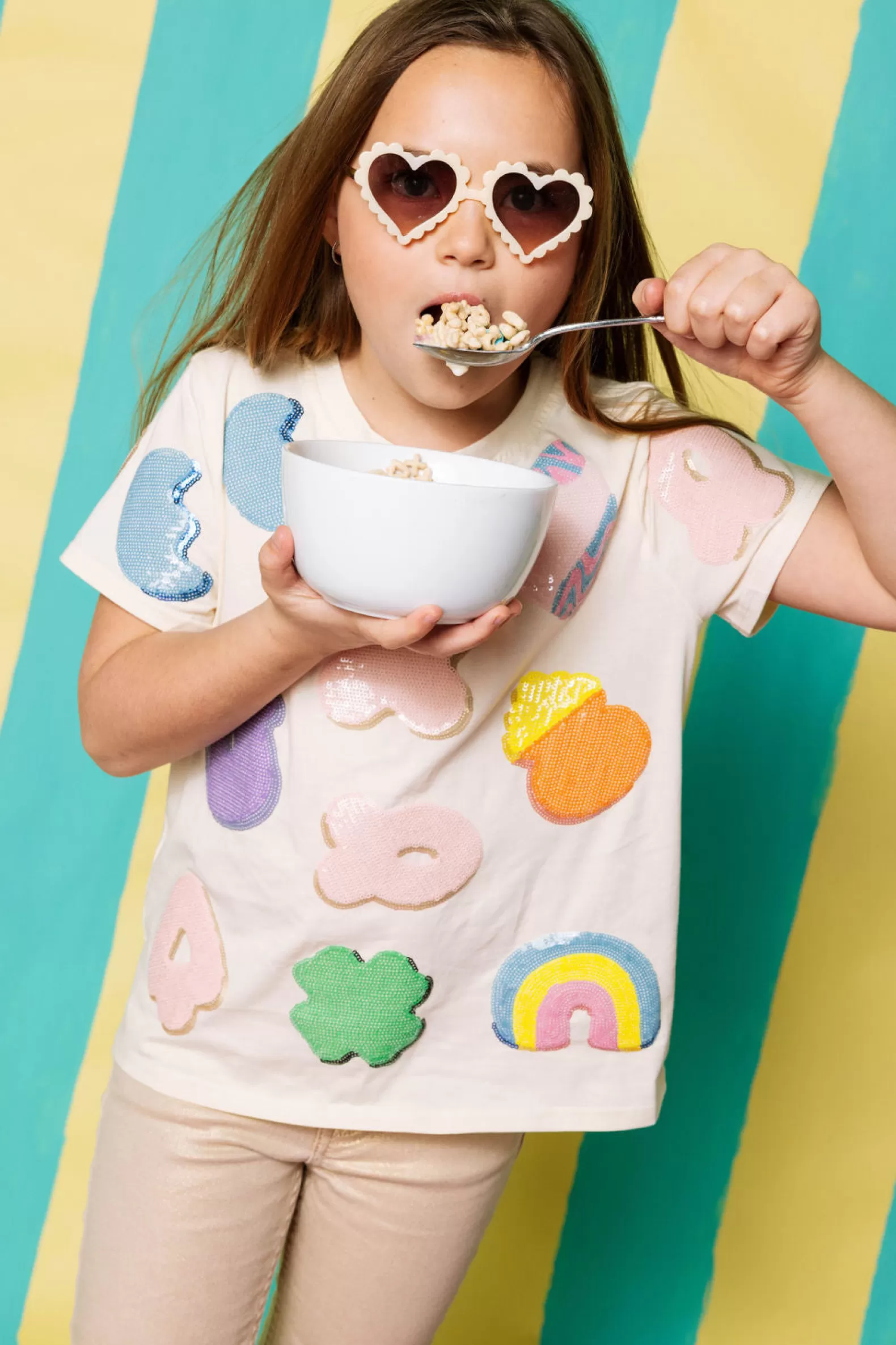 Queen of Sparkles Kids<Kids Lucky Charm Icon Tee Ivory