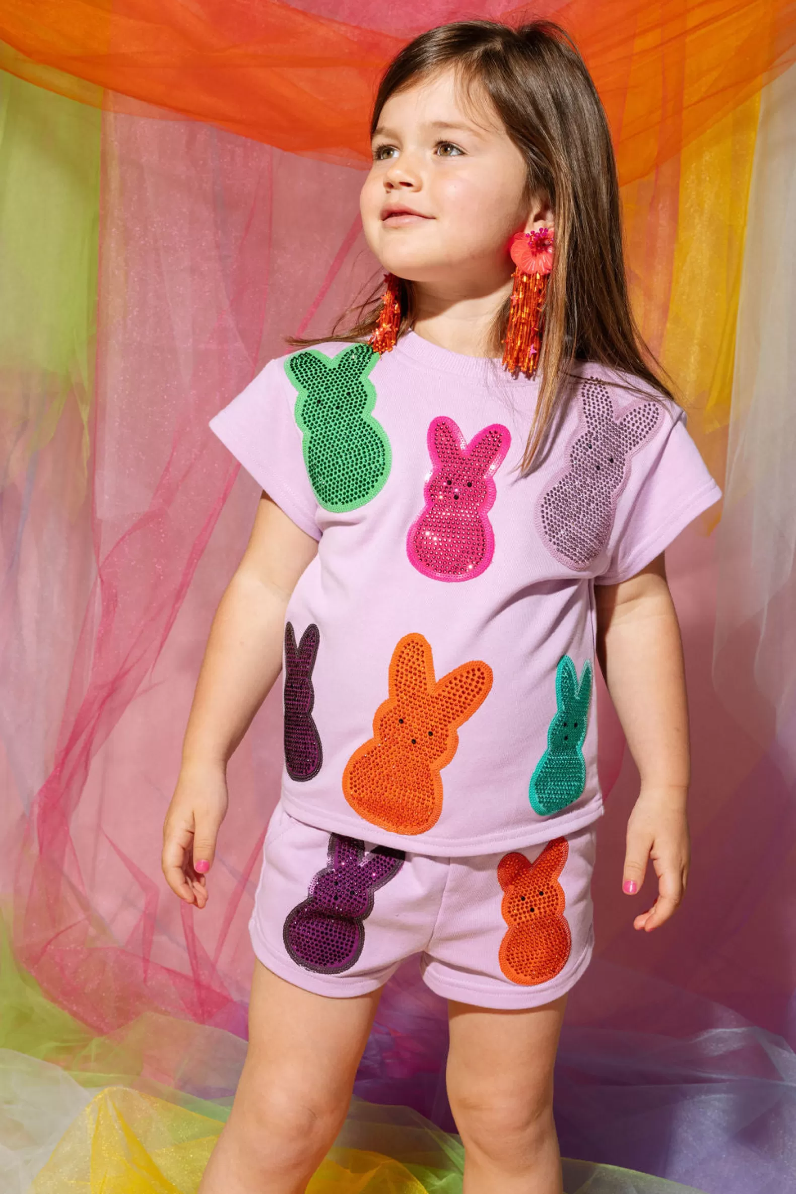 Queen of Sparkles Our Favorites | Kids<Kids Multi Peeps Top Lavender