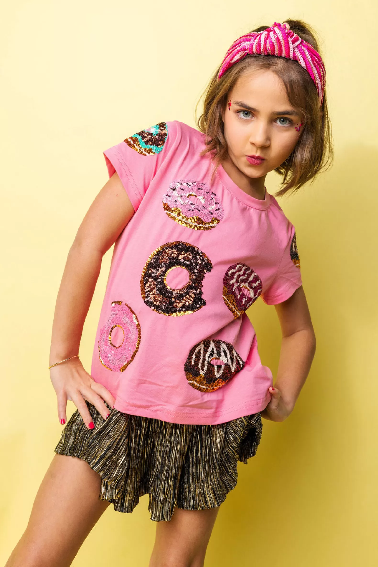 Queen of Sparkles Kids<Kids Donut Tee Pink