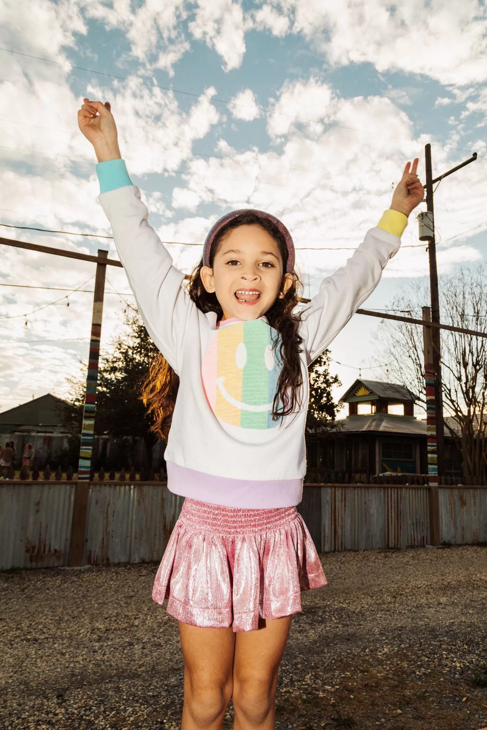 Queen of Sparkles Kids<Kids Pink/Silver Swing Shorts