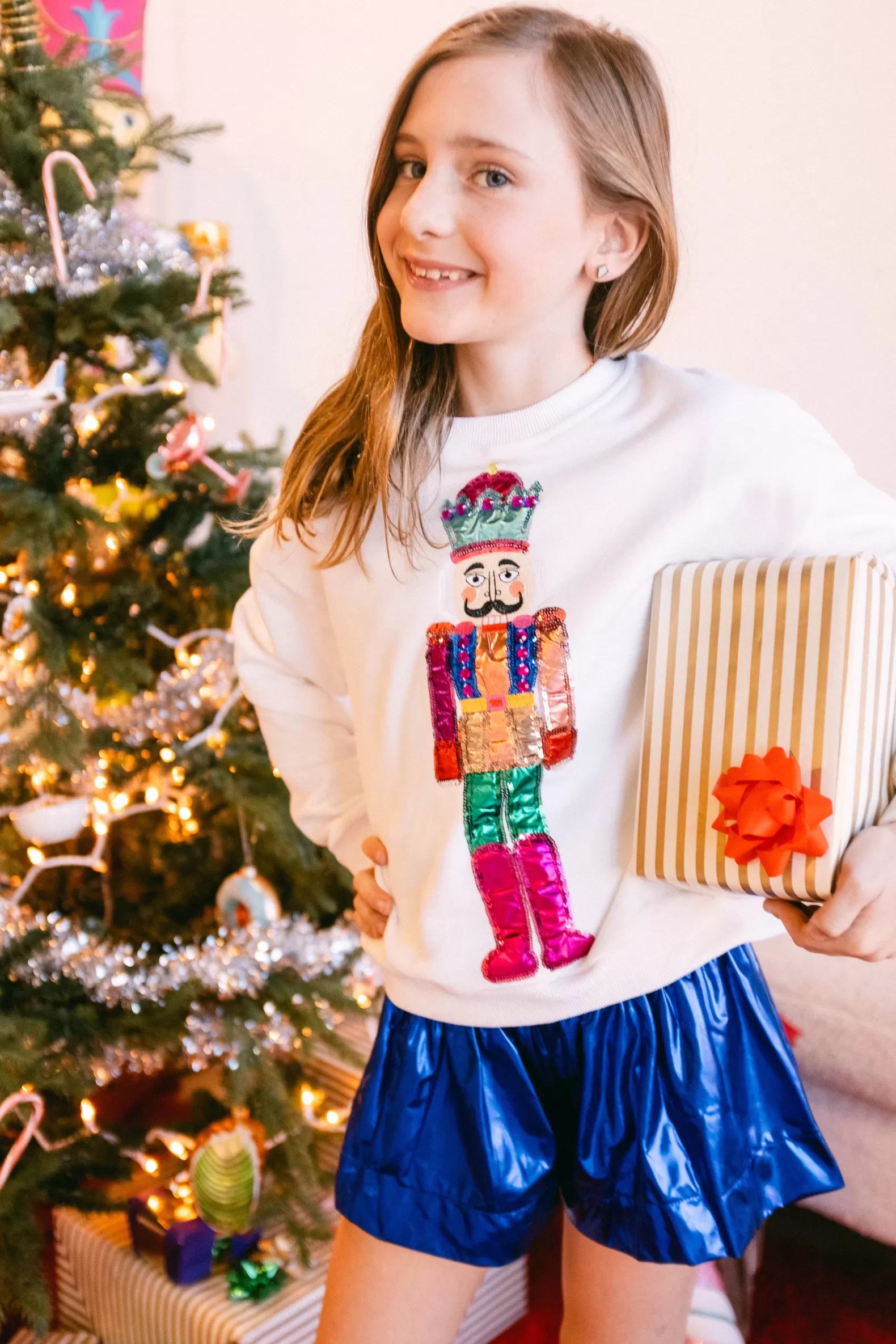 Queen of Sparkles Kids<Kids Nutcracker Sweatshirt White