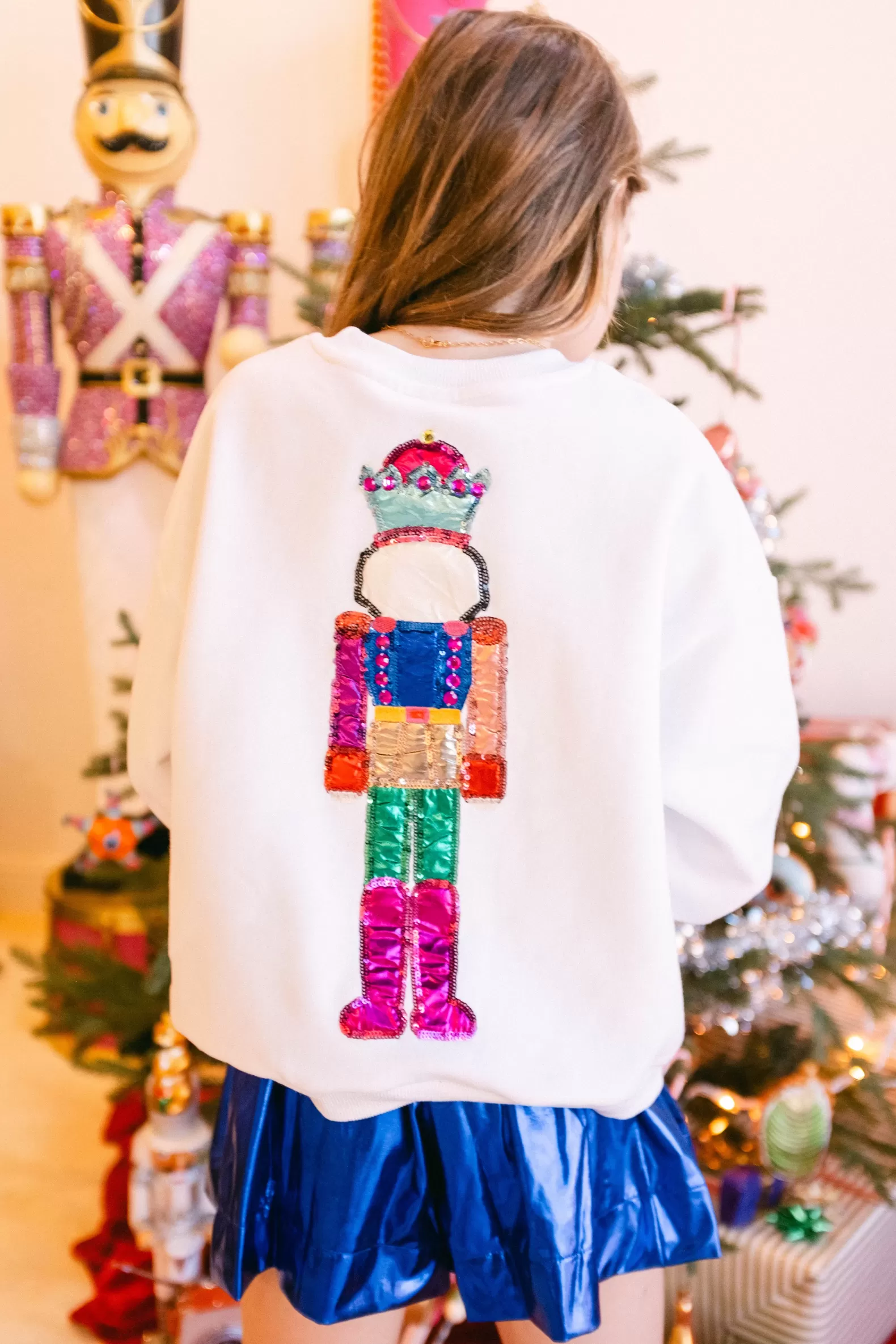Queen of Sparkles Kids<Kids Nutcracker Sweatshirt White