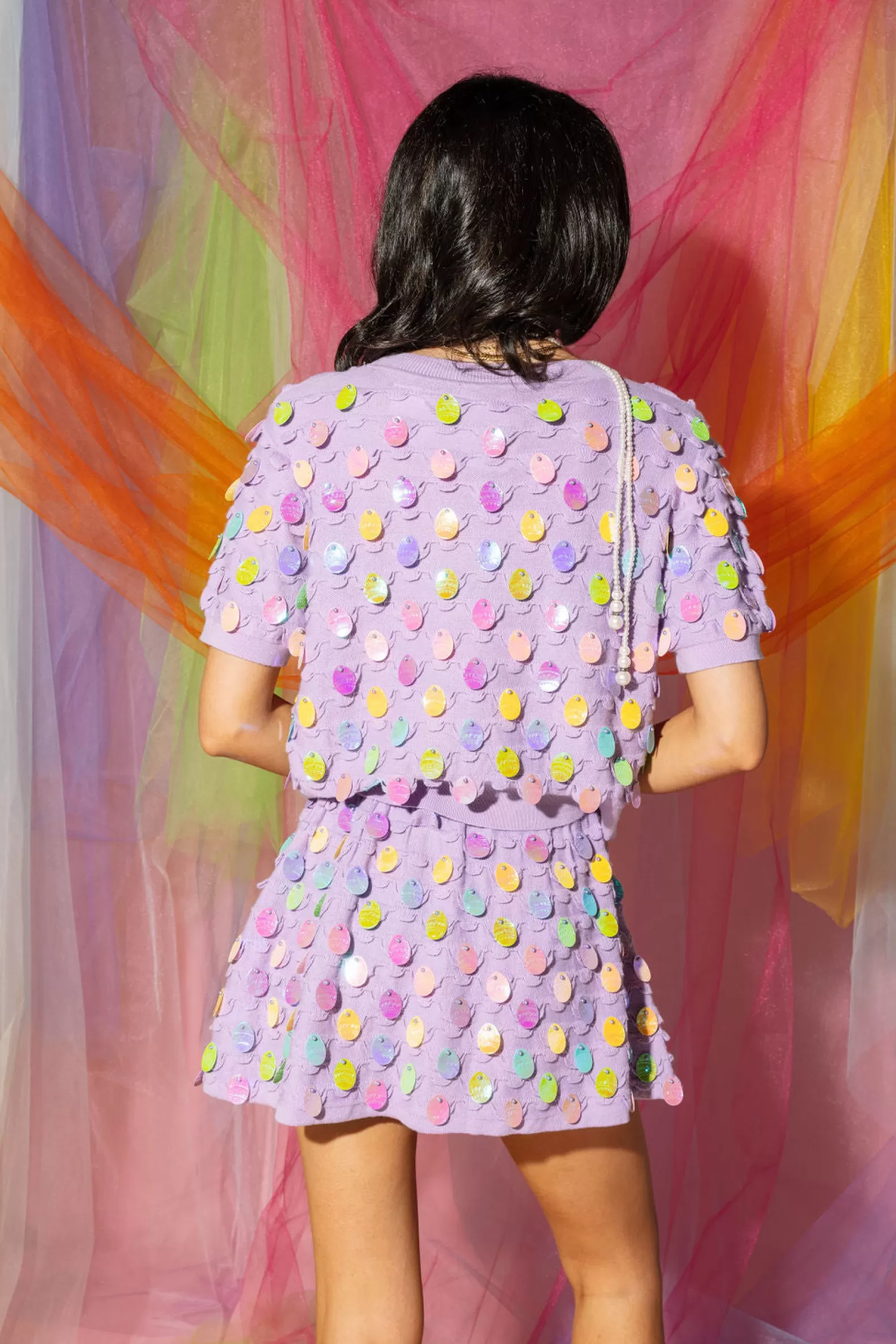 Queen of Sparkles Skirts | Sets<Easter Egg Pailette Skirt Lavender