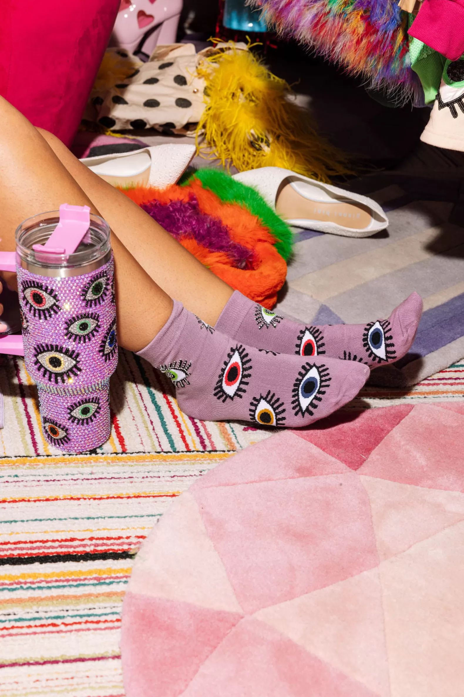 Queen of Sparkles Accessories<Eye Socks Lavender