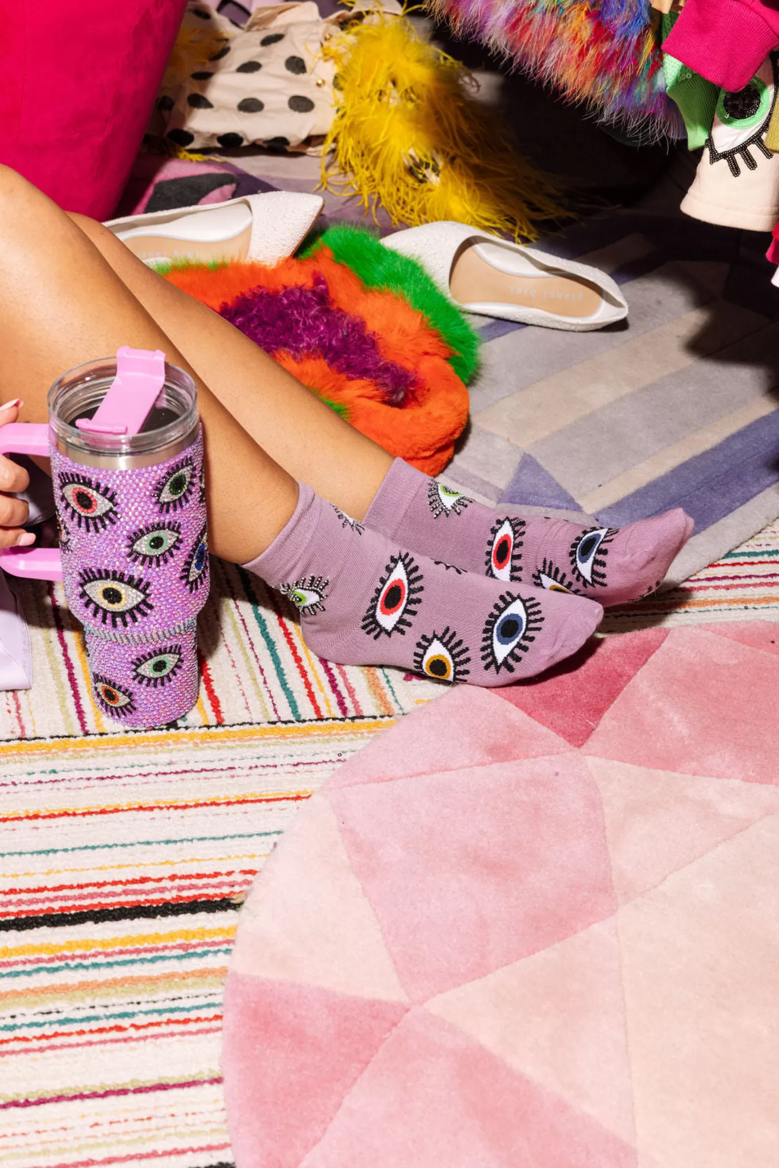 Queen of Sparkles Accessories<Eye Socks Lavender