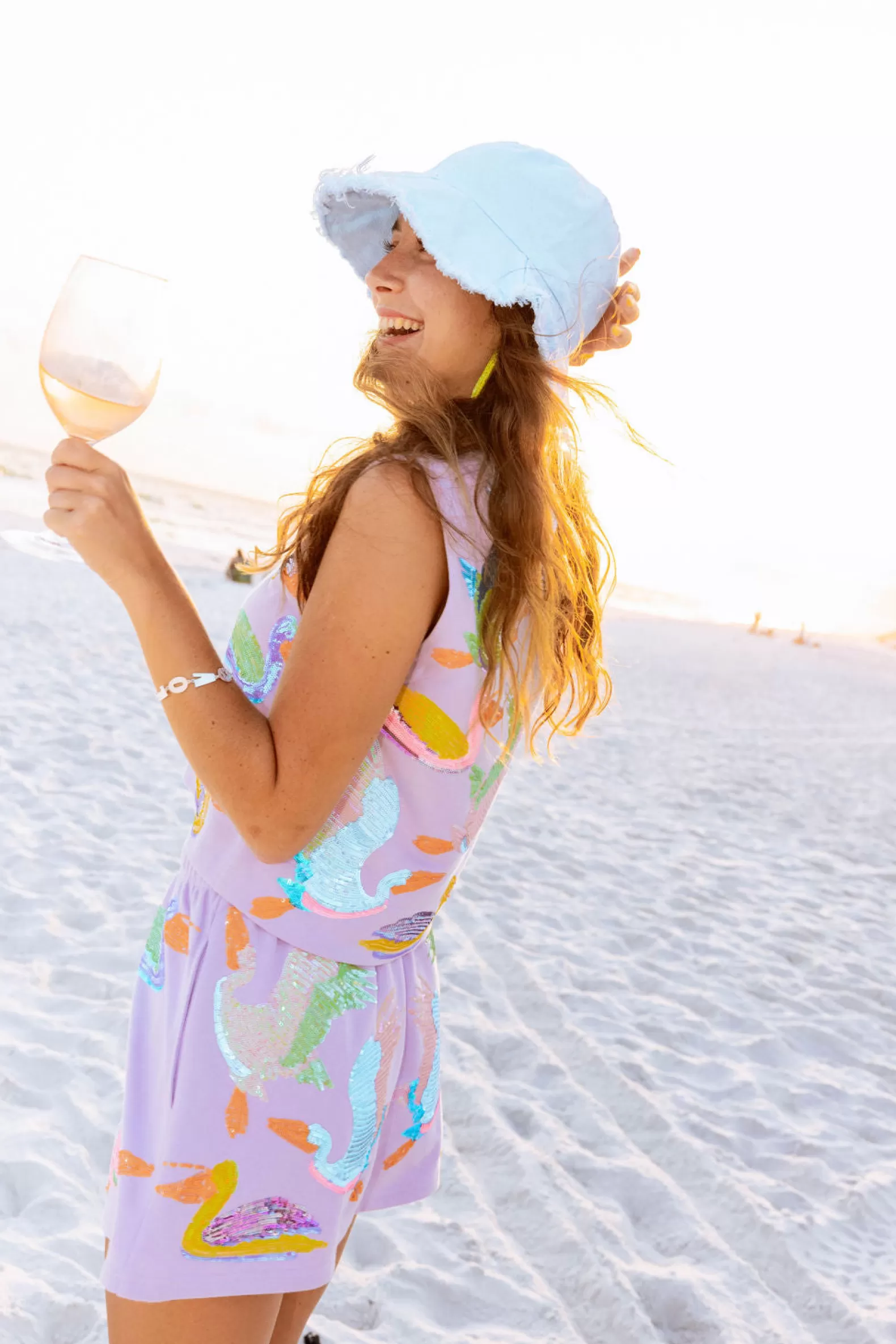 Queen of Sparkles Tops | Sets<Multi Bird Skirt Lavender