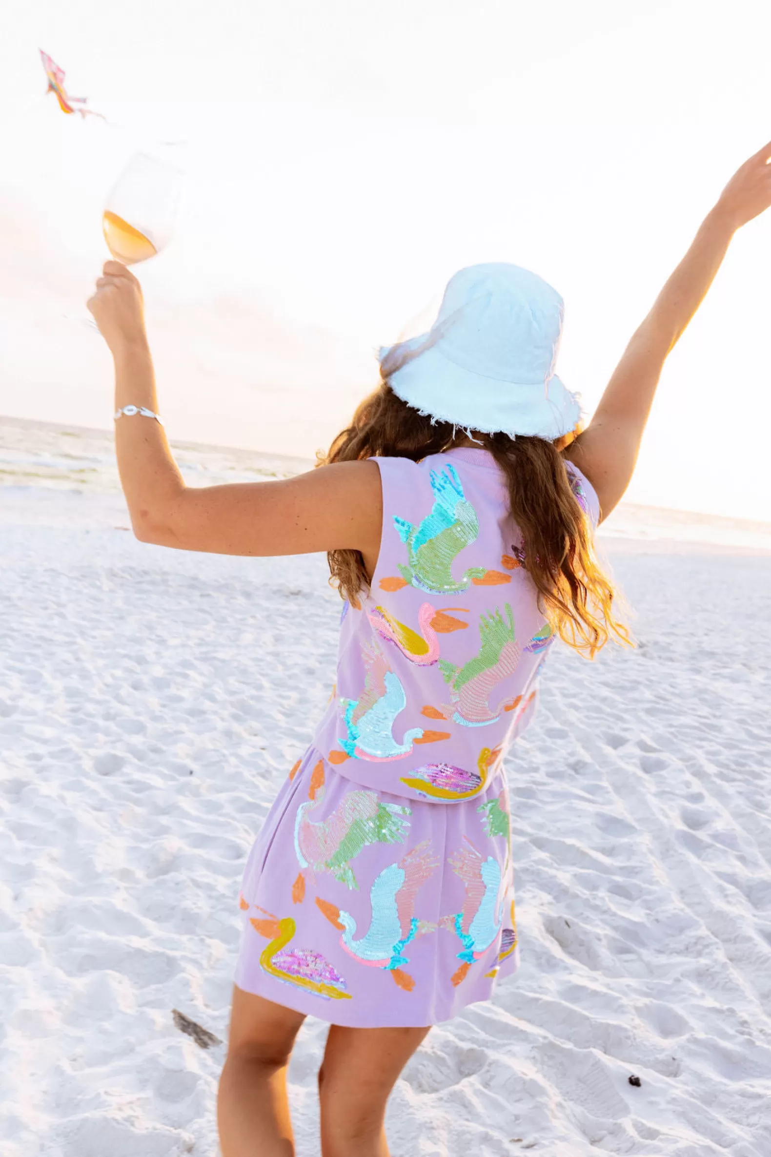 Queen of Sparkles Tops | Sets<Multi Bird Tank Lavender