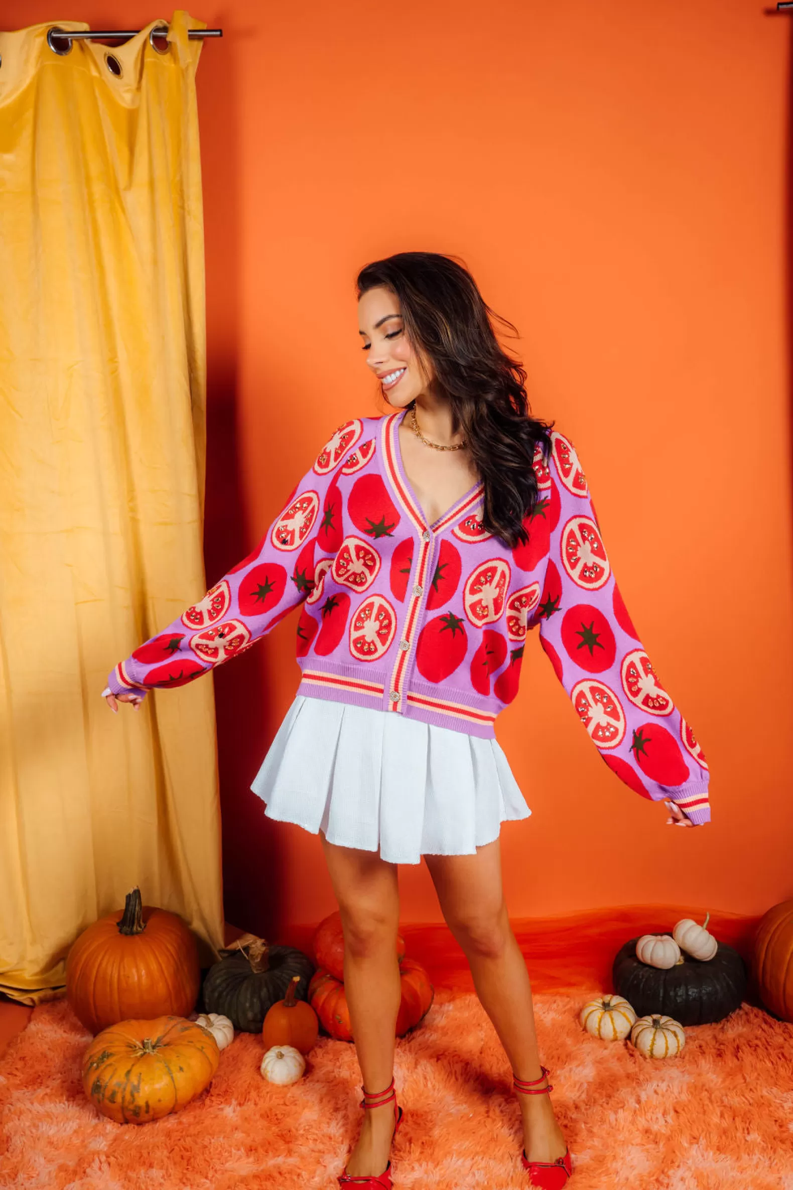 Queen of Sparkles Sweaters<Tomato Cardigan Lavender