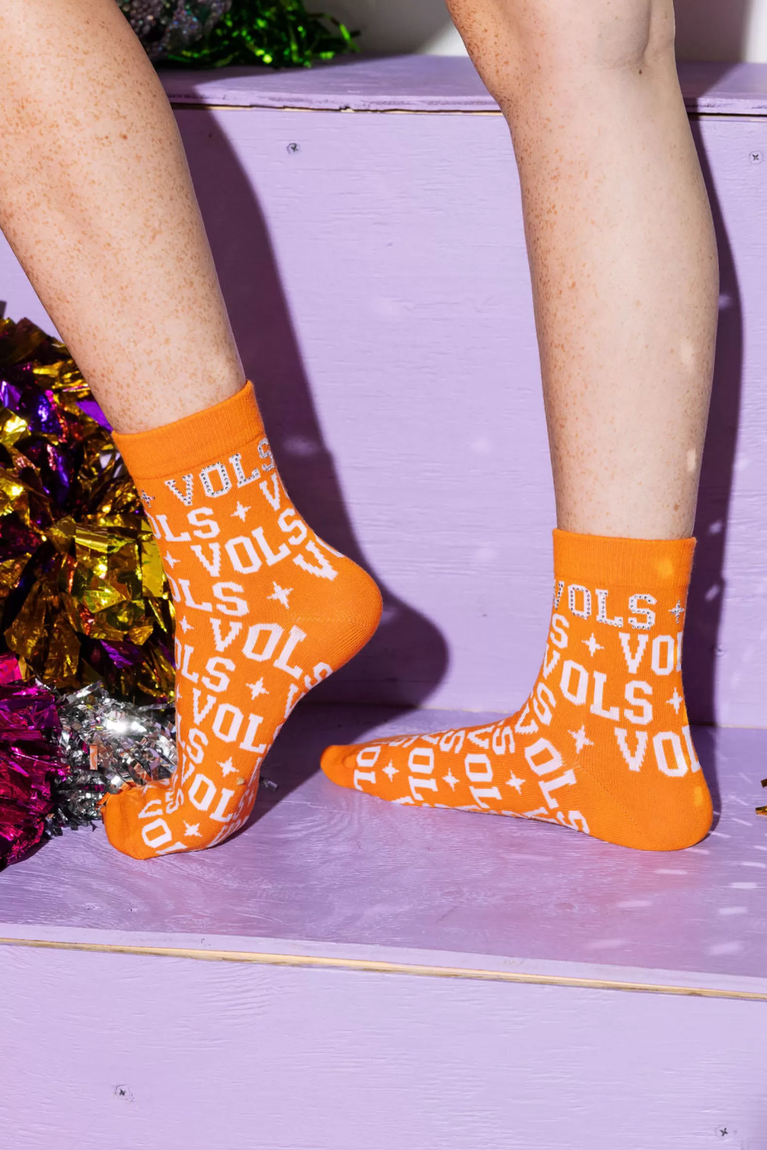 Queen of Sparkles Accessories<Licensed - 'Vols' Socks ORANGE