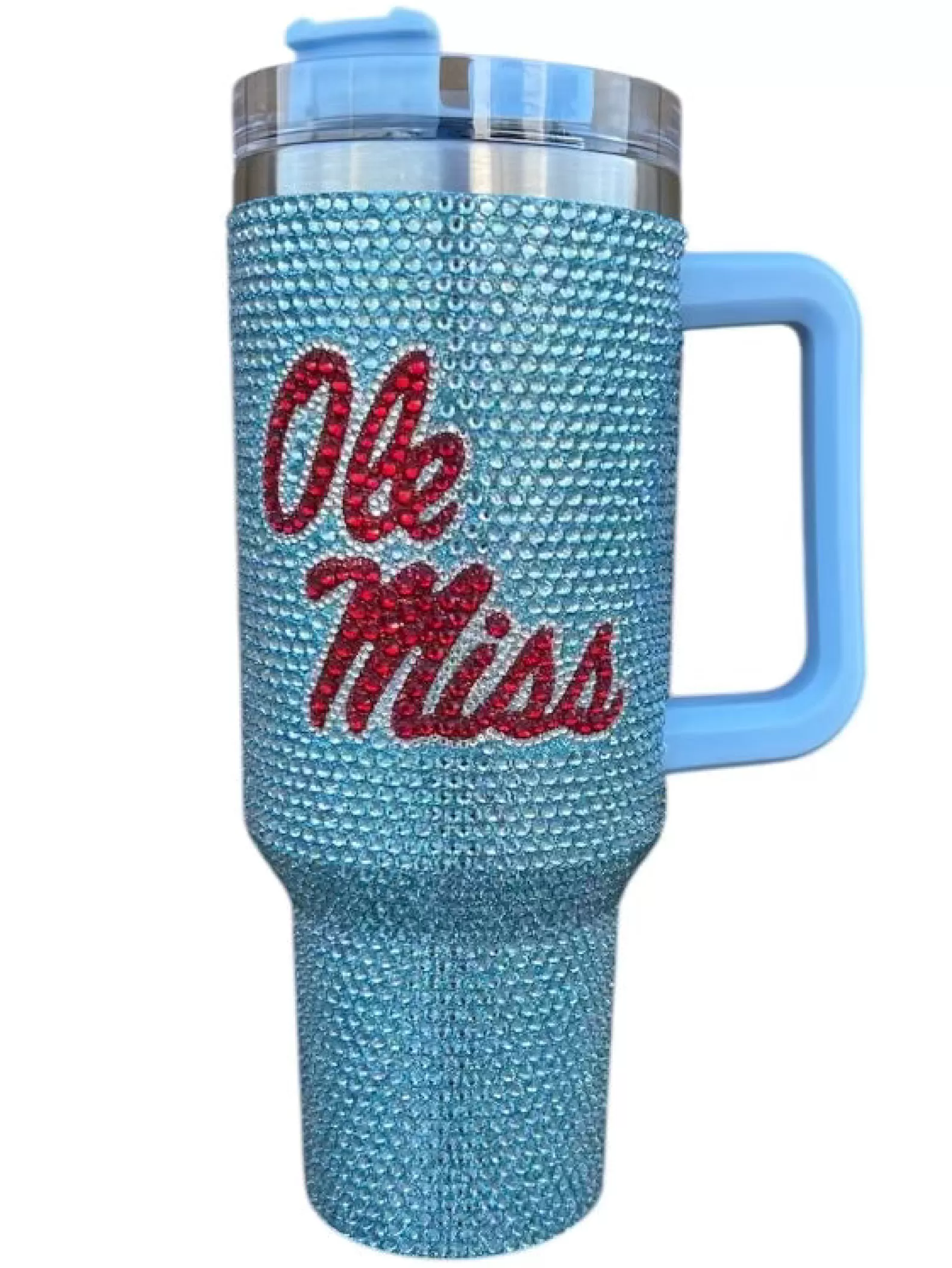 Queen of Sparkles Accessories<Licensed- & Red 'Ole Miss' Rhinestone Tumbler Blue