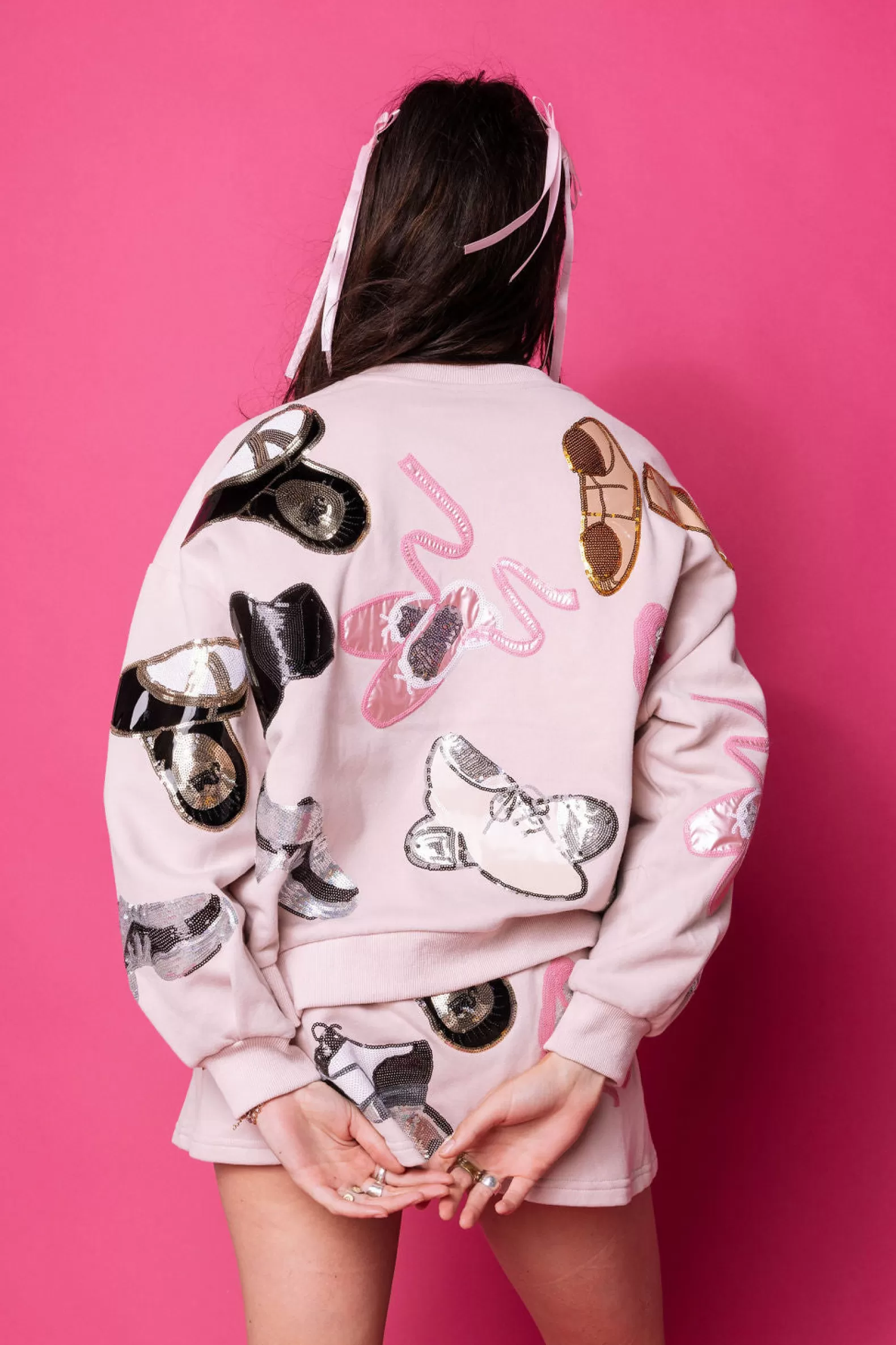 Queen of Sparkles Sets | Sweatshirts<Dance Shoes Sweatshirt Light Pink