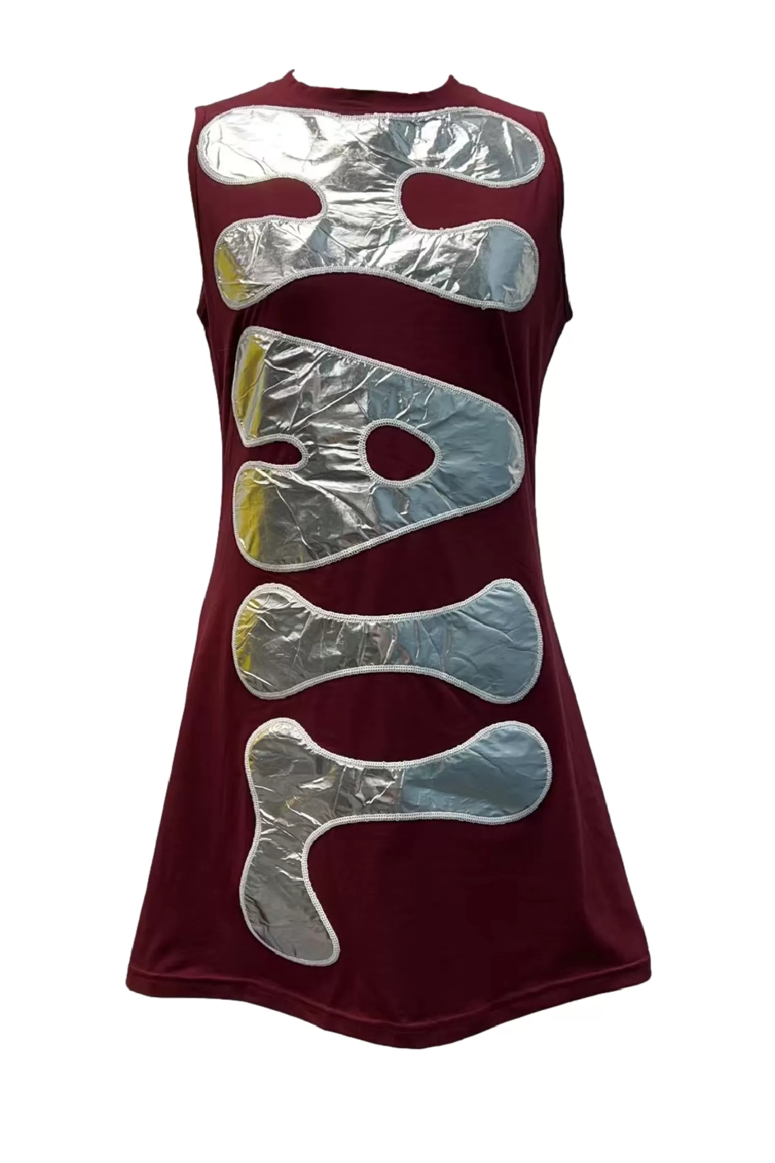 Queen of Sparkles Dresses<Maroon Iridescent 'Hail State' Tank Dress - Licensed XS