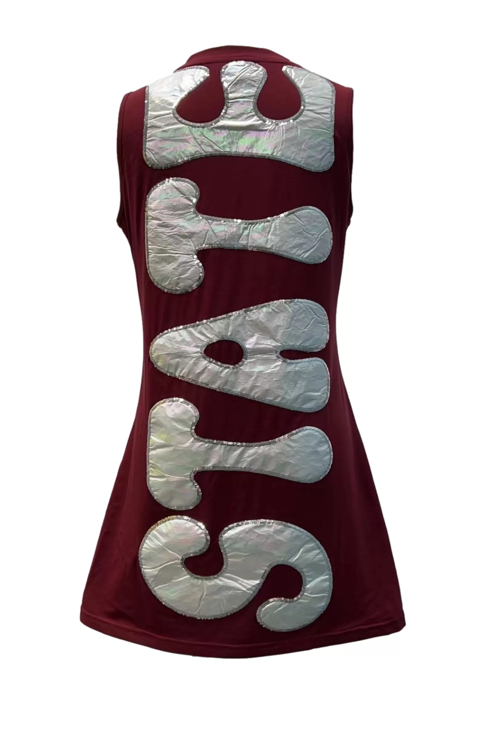 Queen of Sparkles Dresses<Maroon Iridescent 'Hail State' Tank Dress - Licensed XS