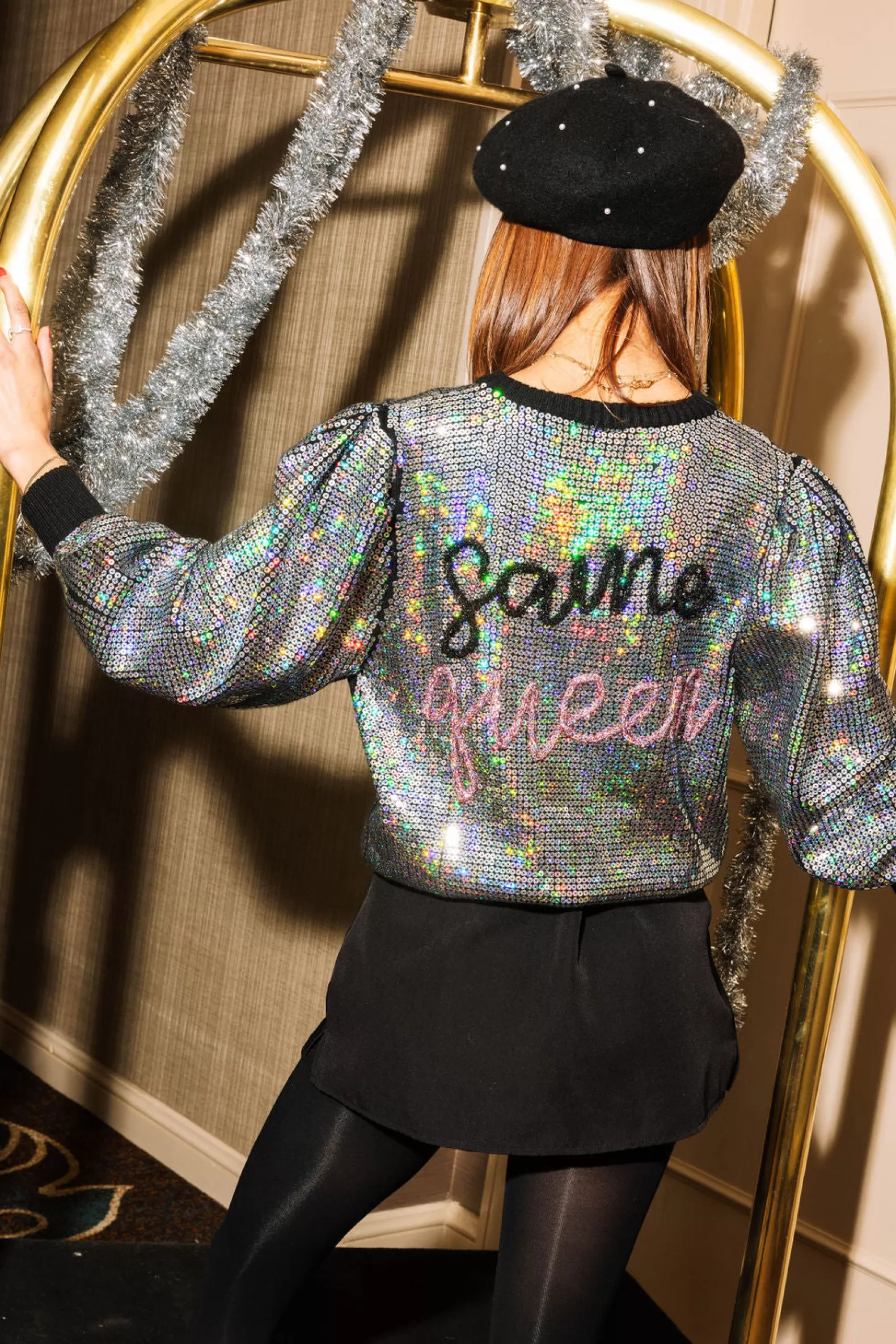 Queen of Sparkles Sweaters<New Year Same Queen Sweater
