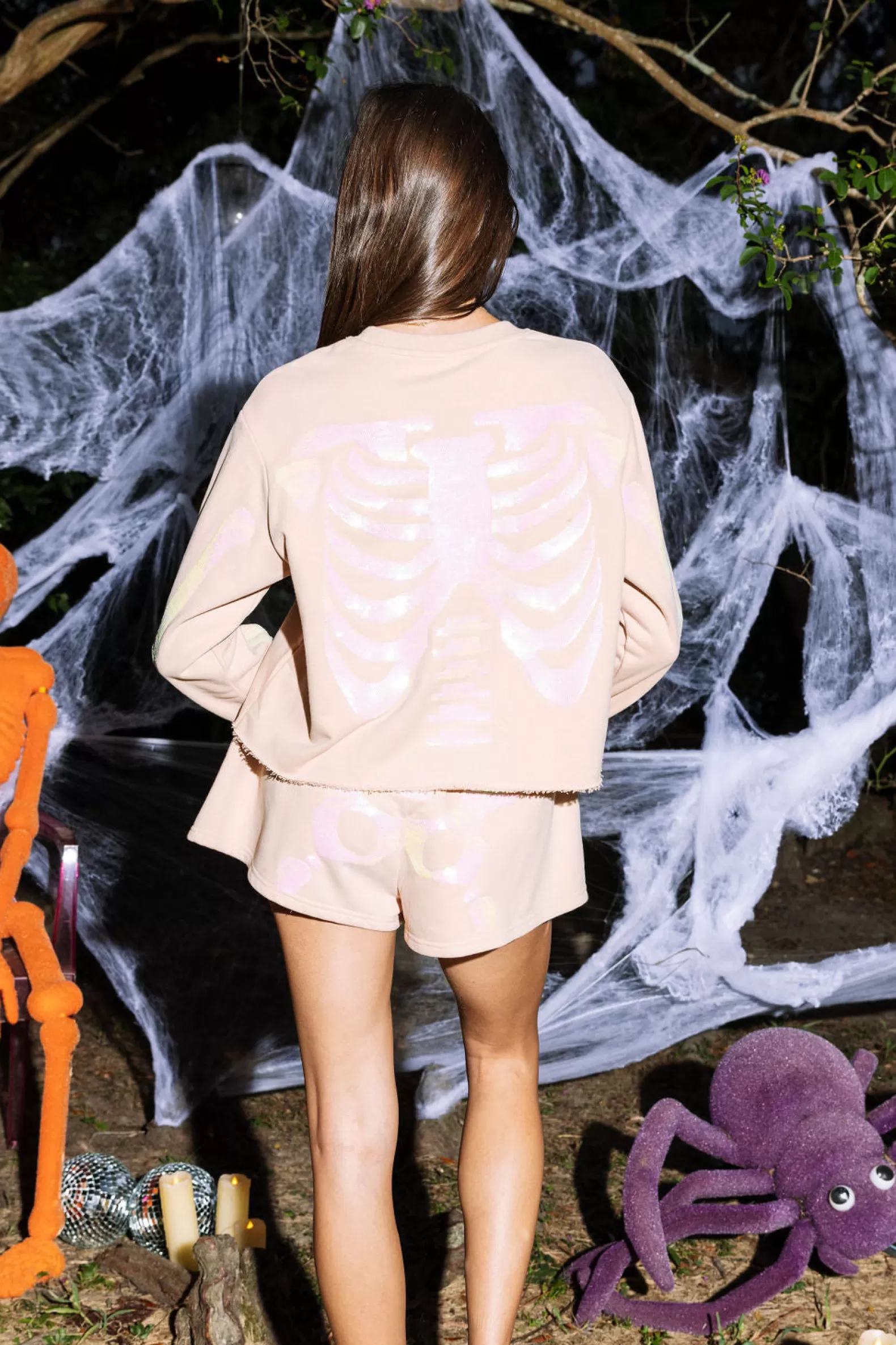Queen of Sparkles Shorts | Sets<Skeleton Shorts Nude