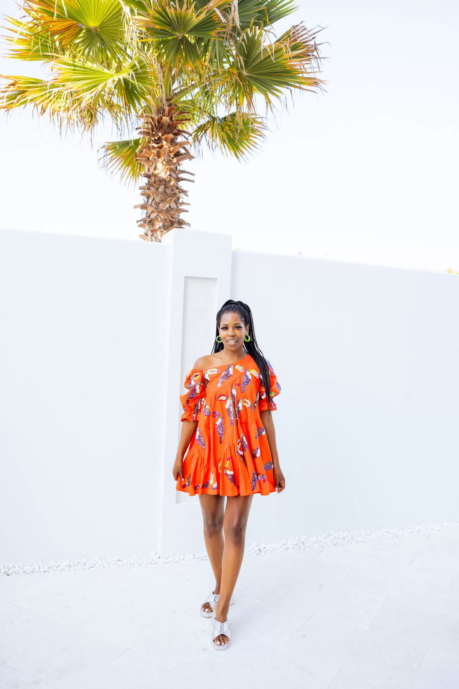Queen of Sparkles Dresses<Toucan Asymmetrical Dress Orange