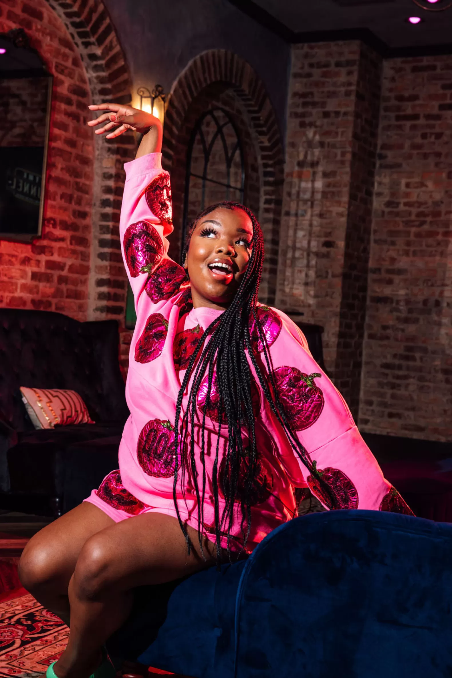 Queen of Sparkles Sets | Sweatshirts<QOS O'Lantern Sweatshirt Pink