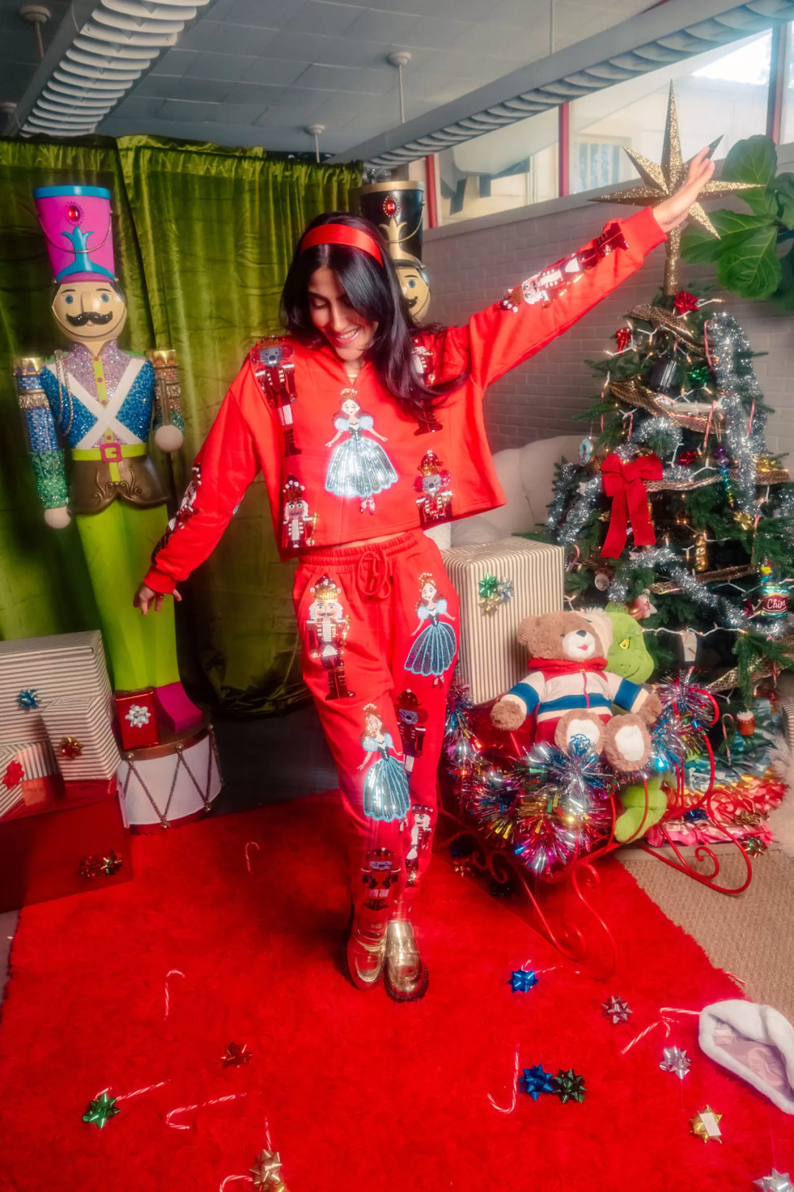 Queen of Sparkles Pants | Sets<Nutcracker Ballet Jogger Red
