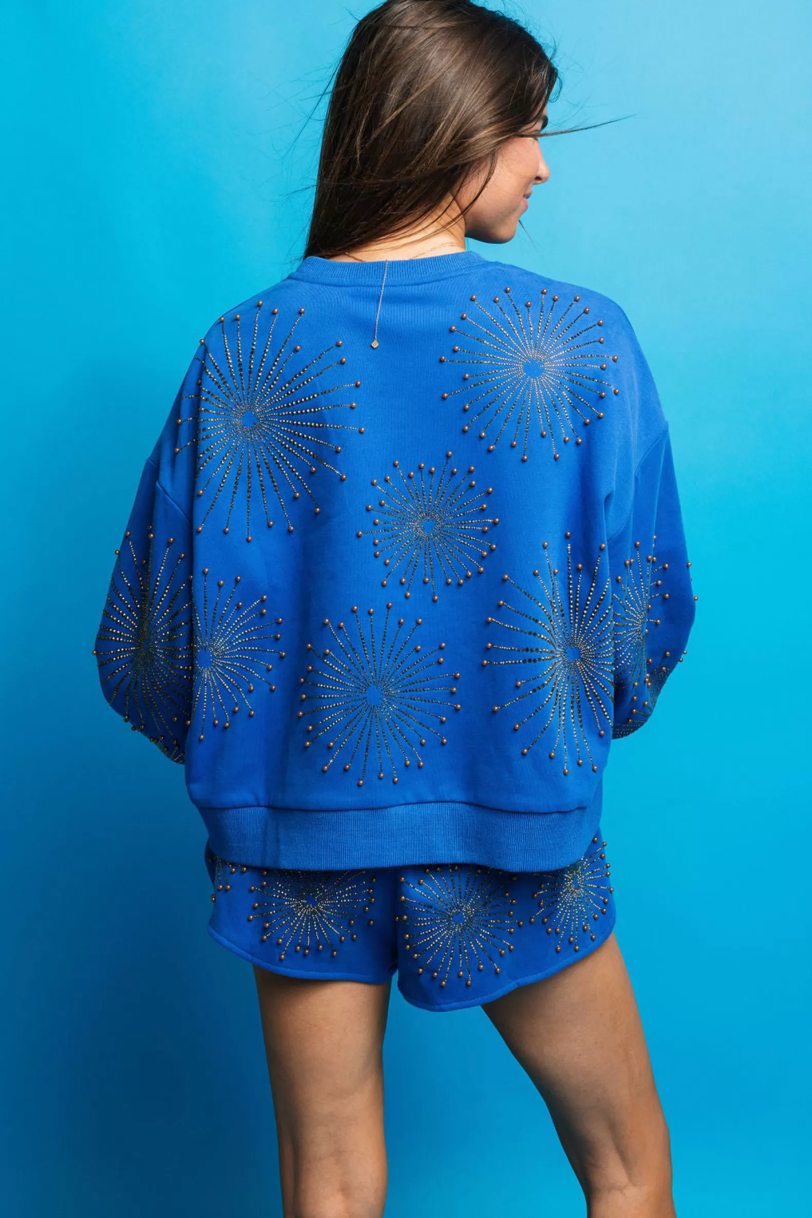 Queen of Sparkles Shorts | Sets<Blue Firework Short Royal