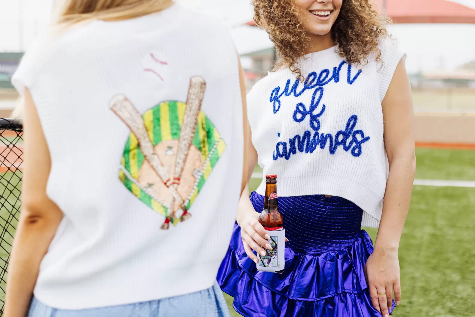 Queen of Sparkles Skirts<Royal Blue Metallic Smocked Ruffle Skort