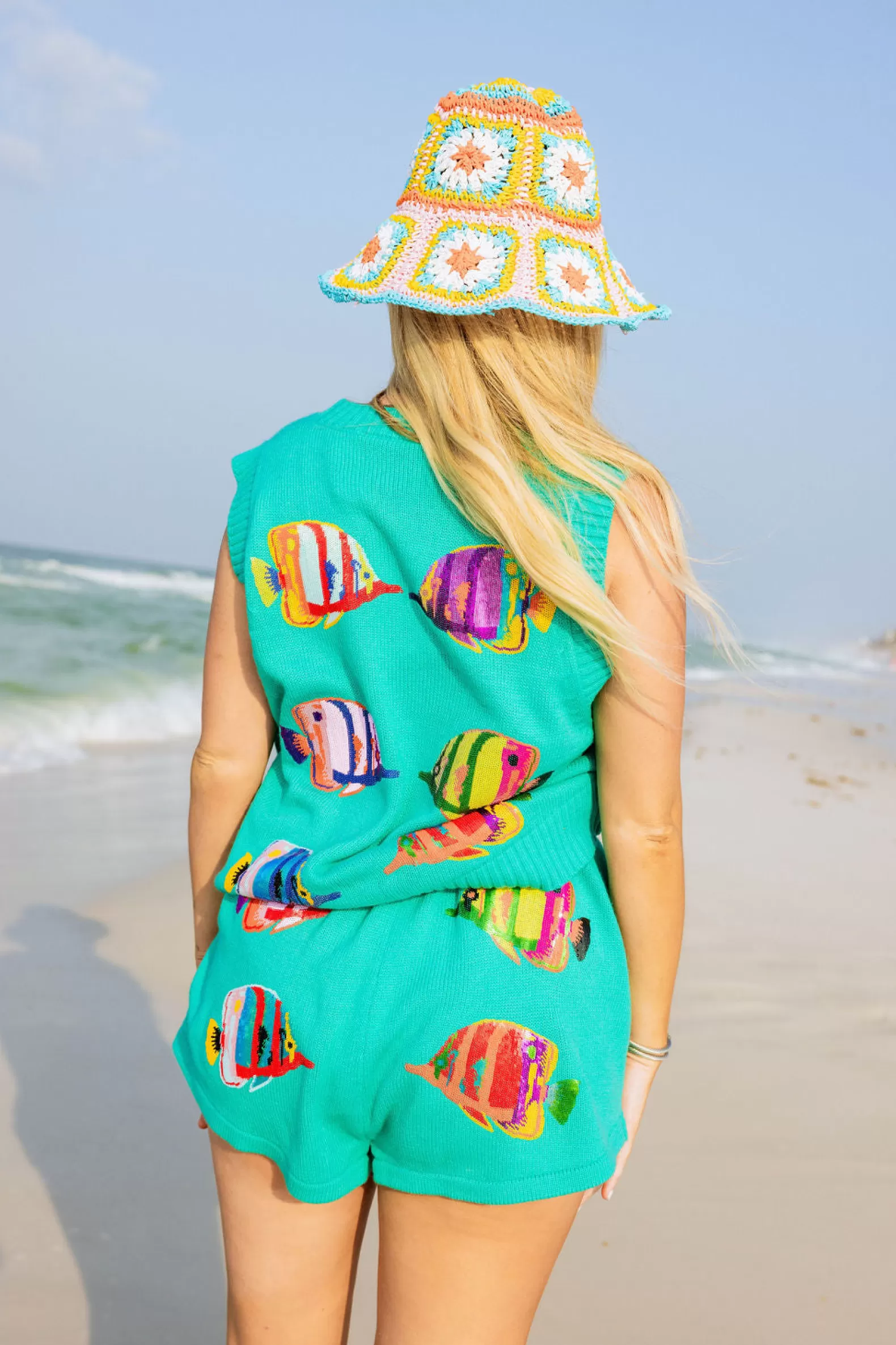 Queen of Sparkles Shorts | Our Favorites<Green Fish Short Seafoam