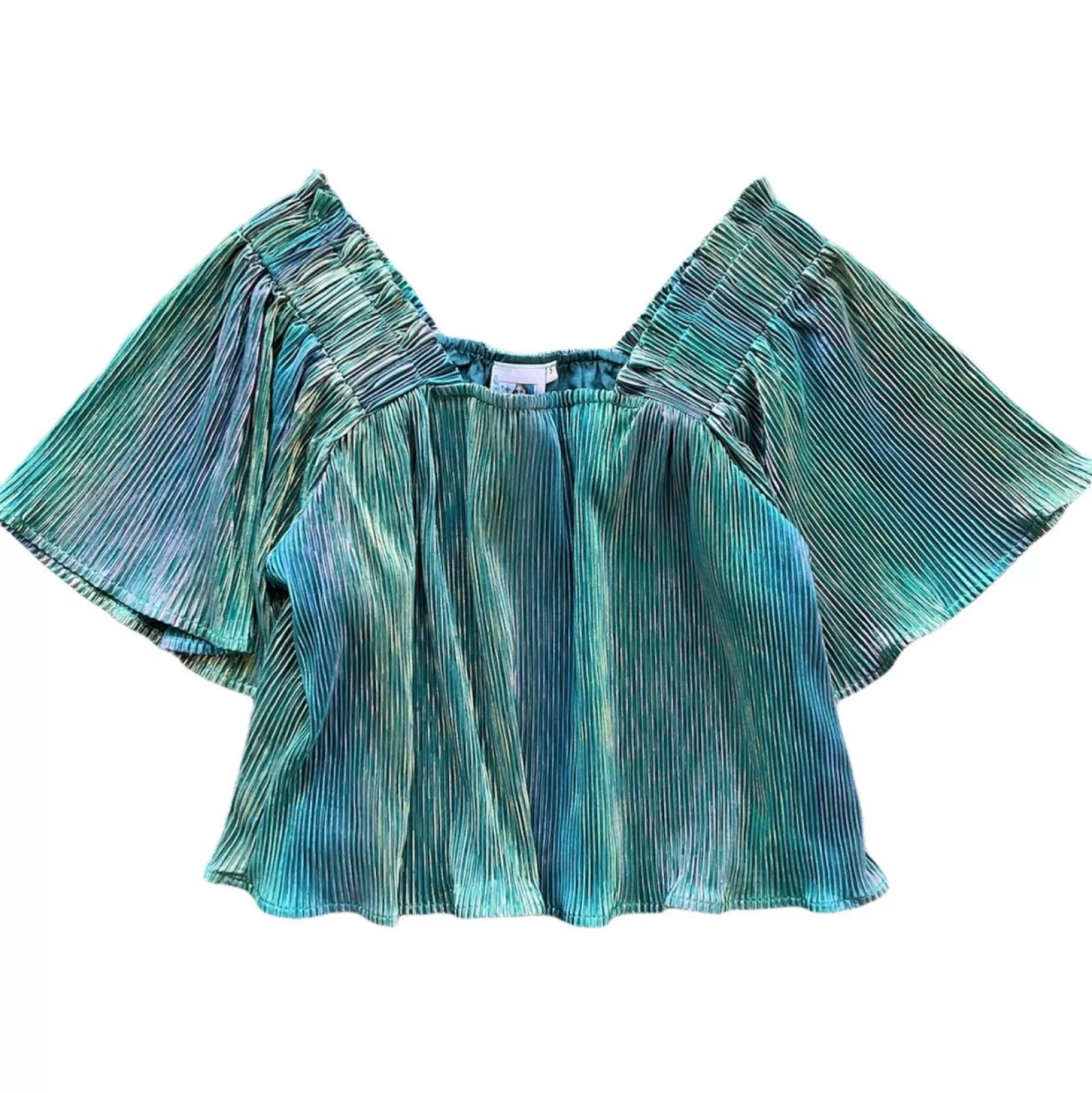 Queen of Sparkles Tops<Pleat Flutter Top Teal
