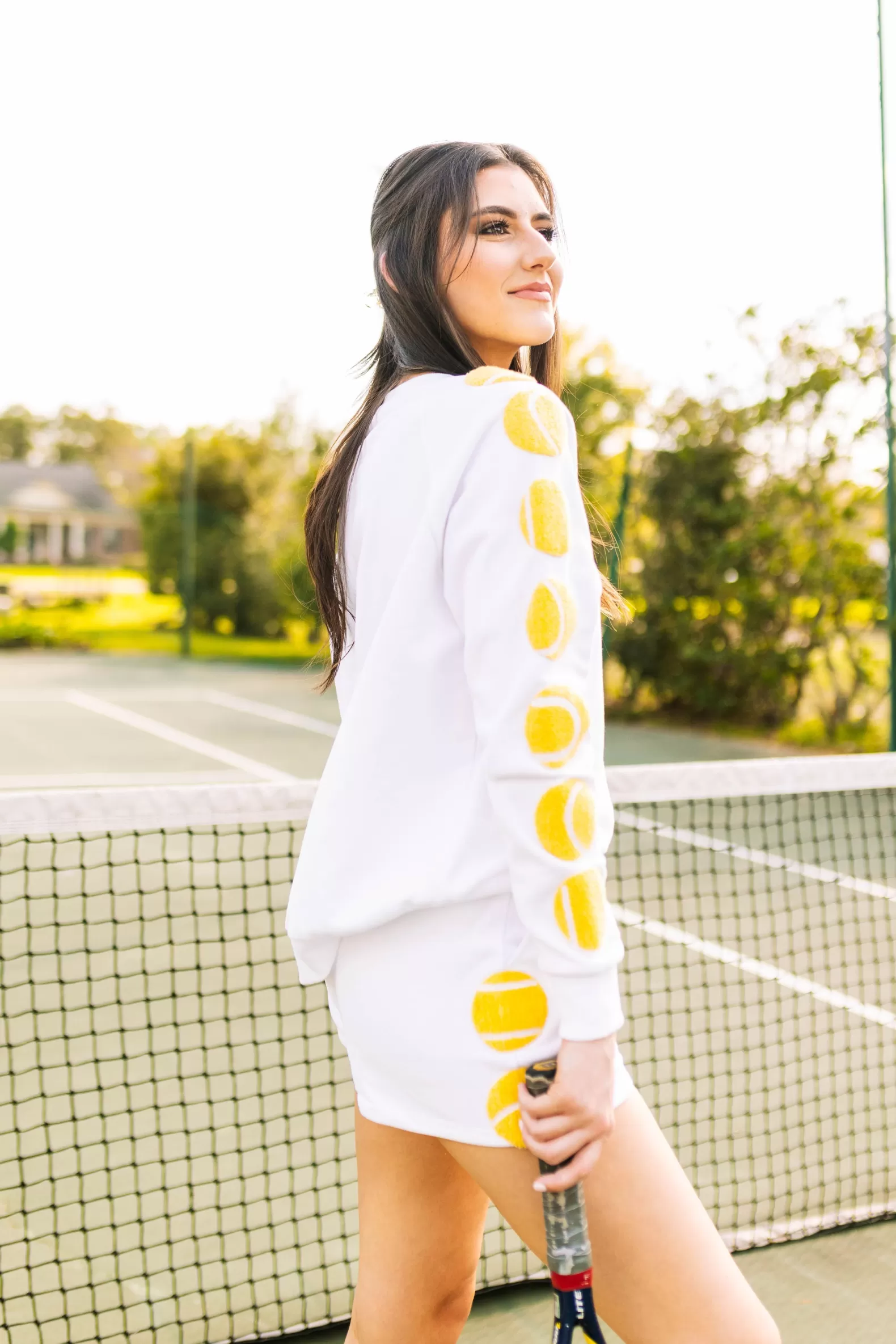 Queen of Sparkles Shorts<Tennis Ball Side Shorts White