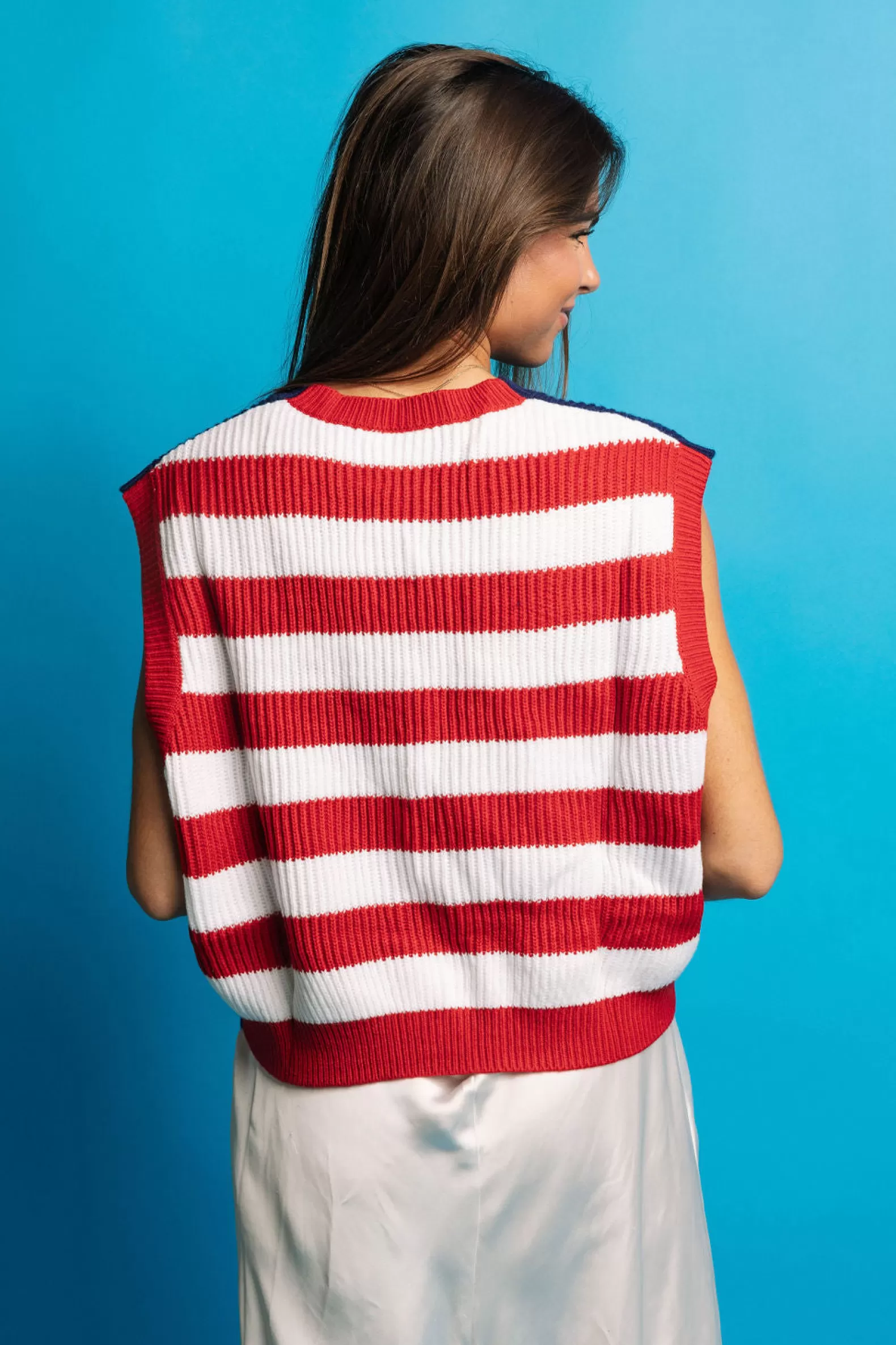 Queen of Sparkles Sweaters<United We Sparkle Sweater Vest Royal Blue